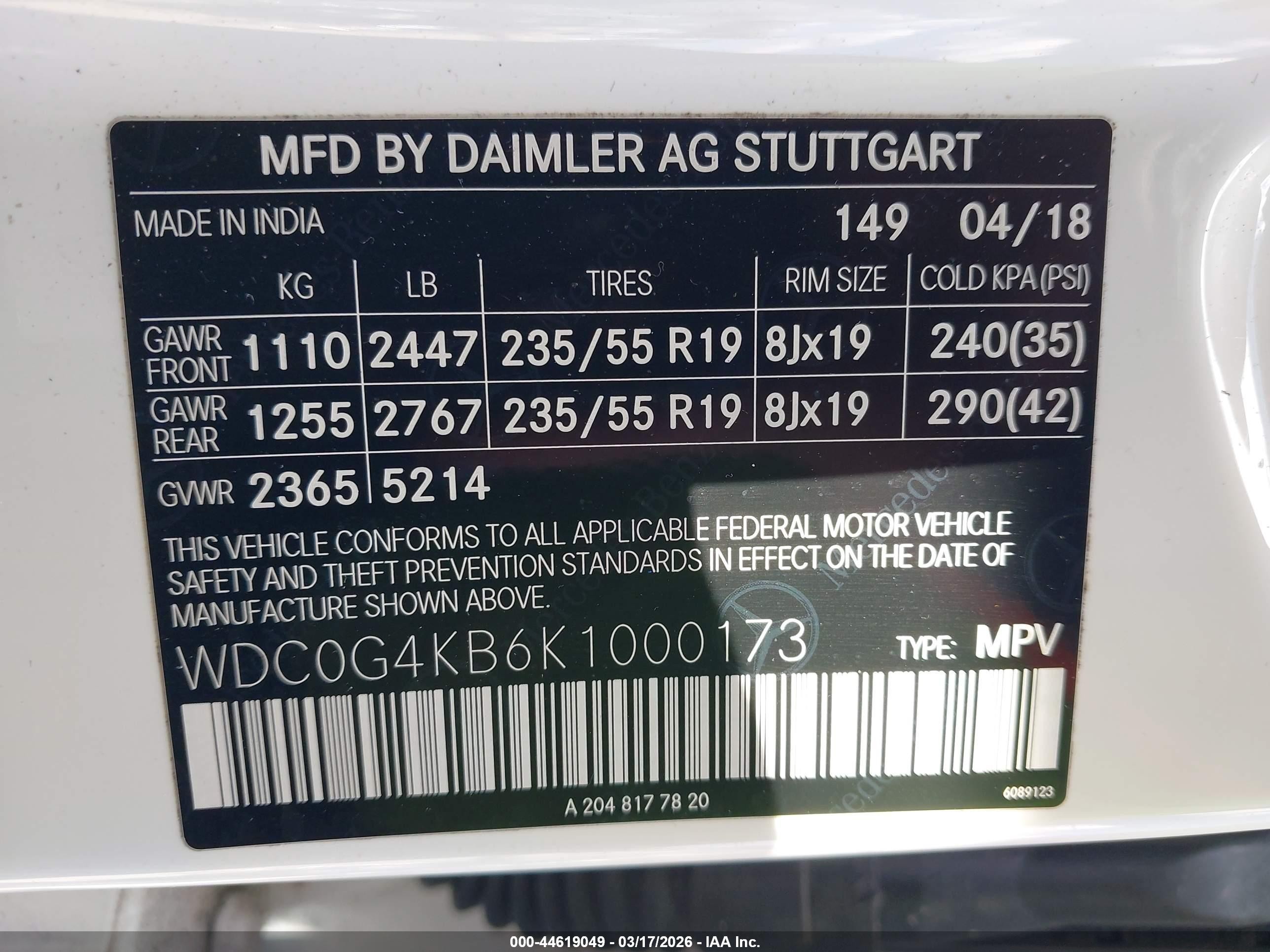 2019 Mercedes-benz Glc 300 4matic White vin: WDC0G4KB6K1000173