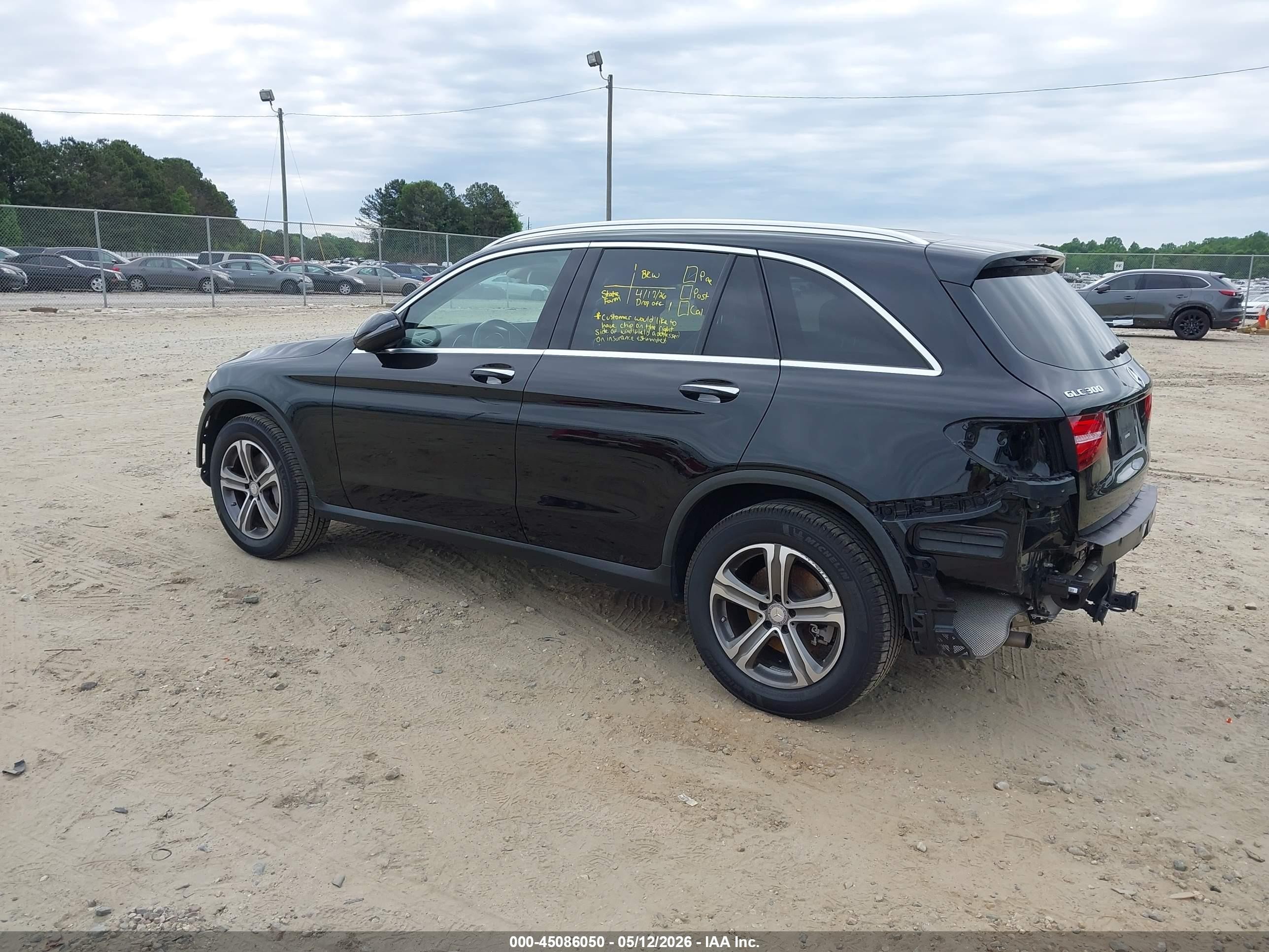 2017 Mercedes-benz Glc 300 4matic Black vin: WDC0G4KB7HF193249