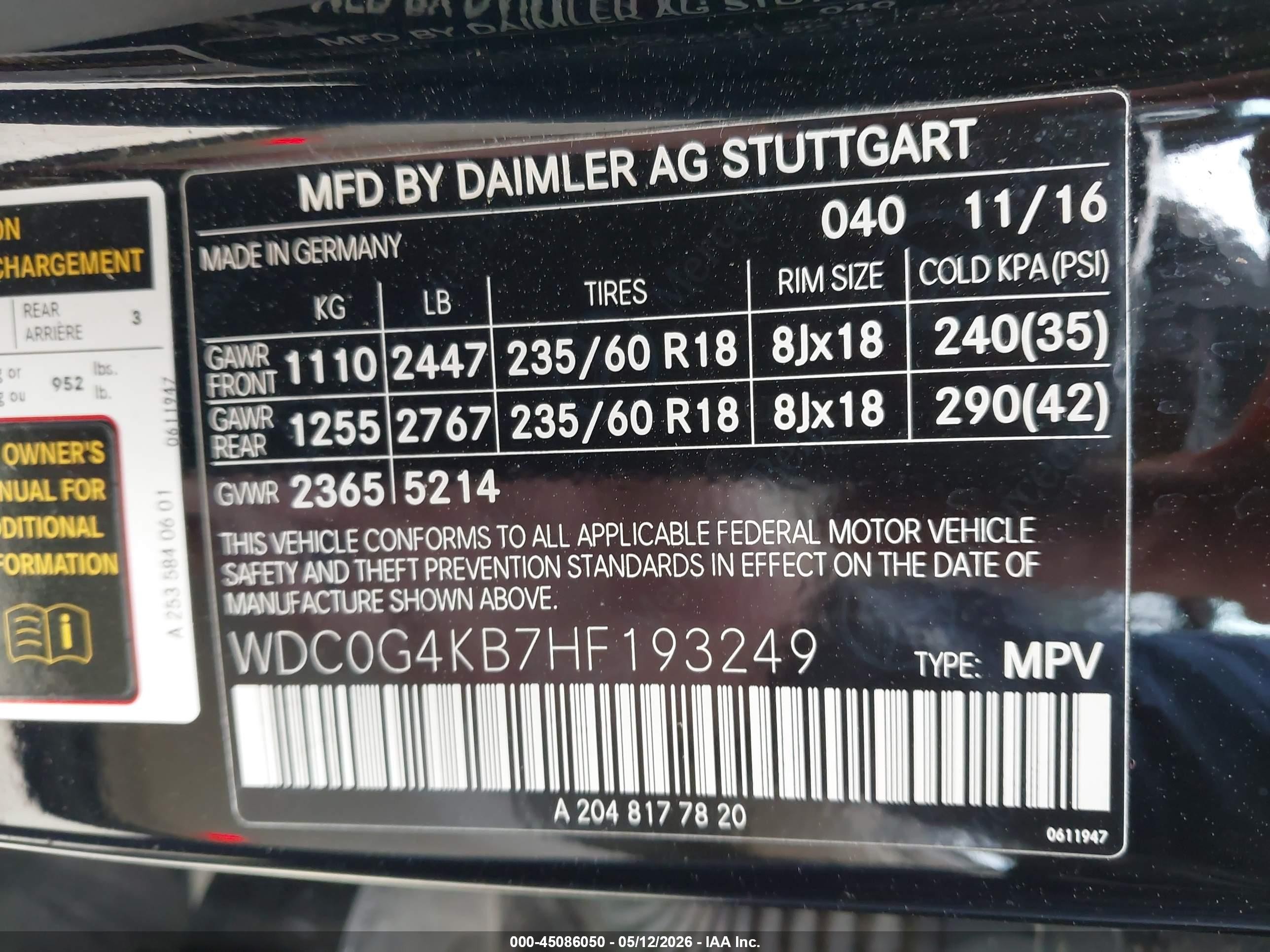 2017 Mercedes-benz Glc 300 4matic Black vin: WDC0G4KB7HF193249