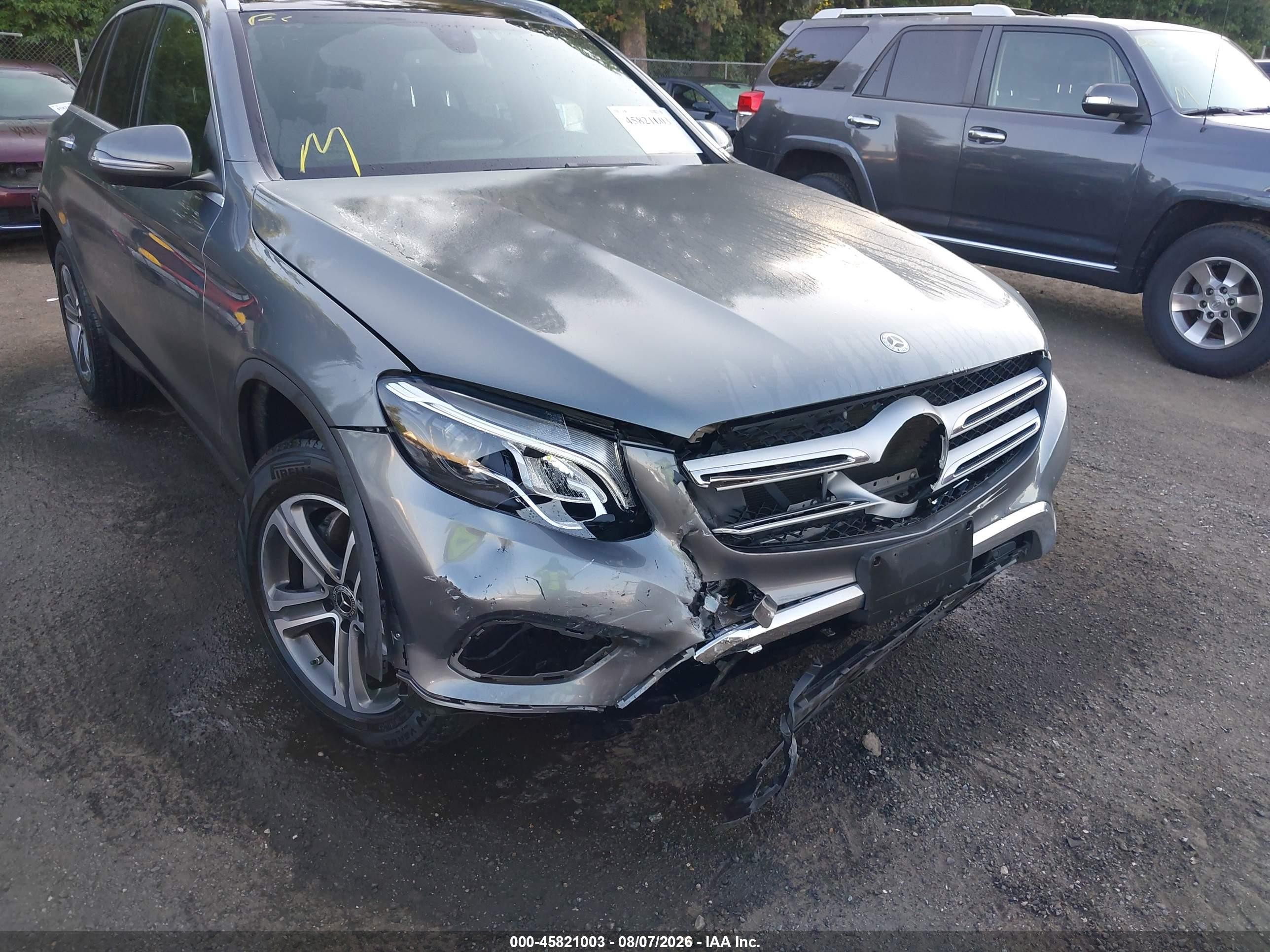 2019 Mercedes-benz Glc 300 4matic Gray vin: WDC0G4KB7KV131539