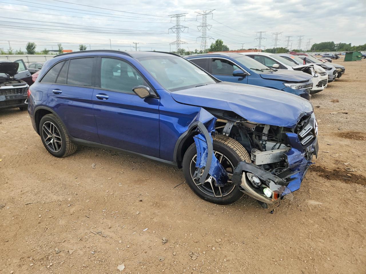 2017 Mercedes-benz Glc 300 4matic Синий vin: WDC0G4KB8HF219647