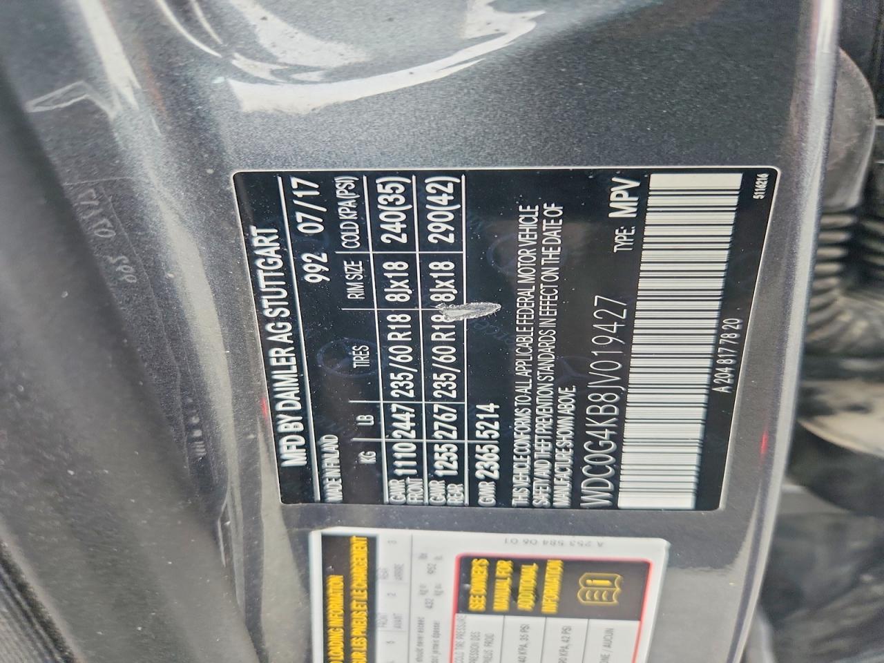 2018 Mercedes-benz Glc 300 4matic Gray vin: WDC0G4KB8JV019427
