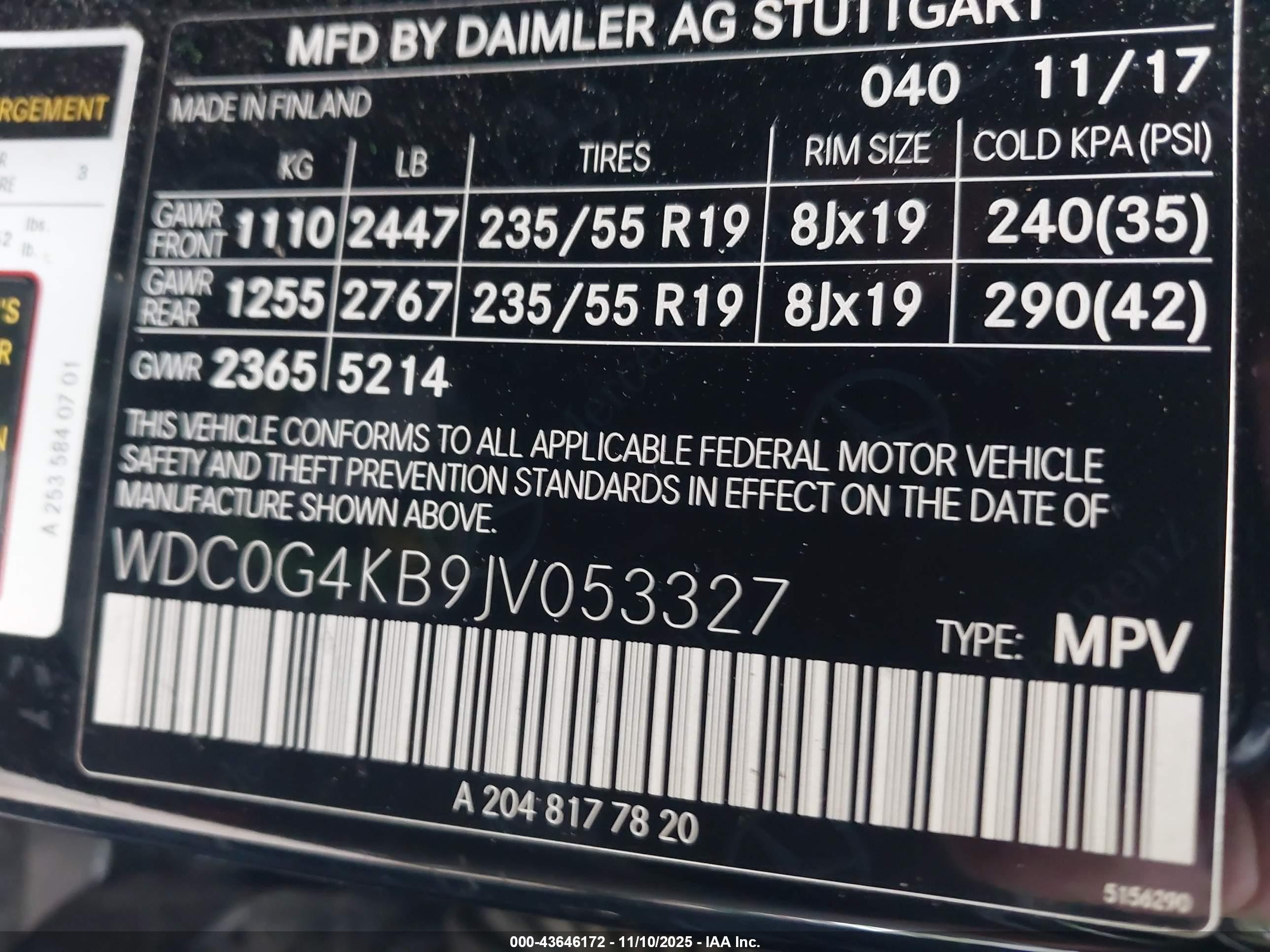 2018 Mercedes-benz Glc 300 4matic Black vin: WDC0G4KB9JV053327