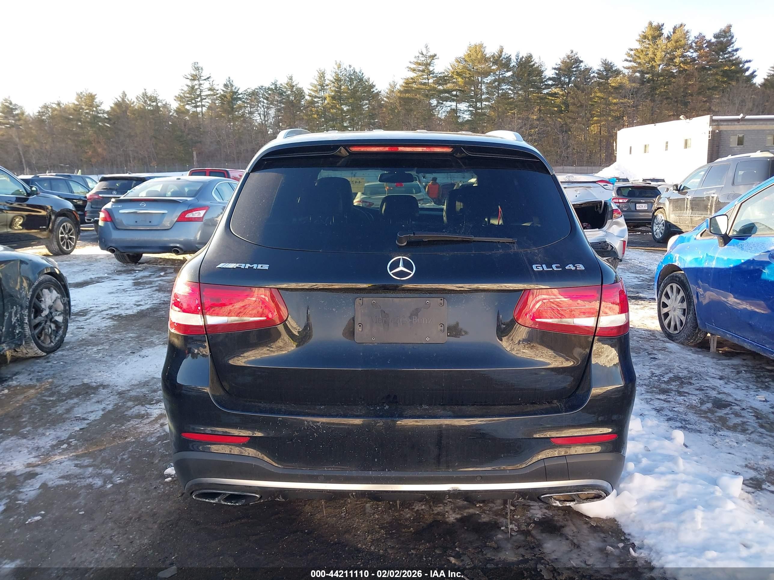 2017 Mercedes-benz Amg Glc 43 4matic Черный vin: WDC0G6EB3HF144704