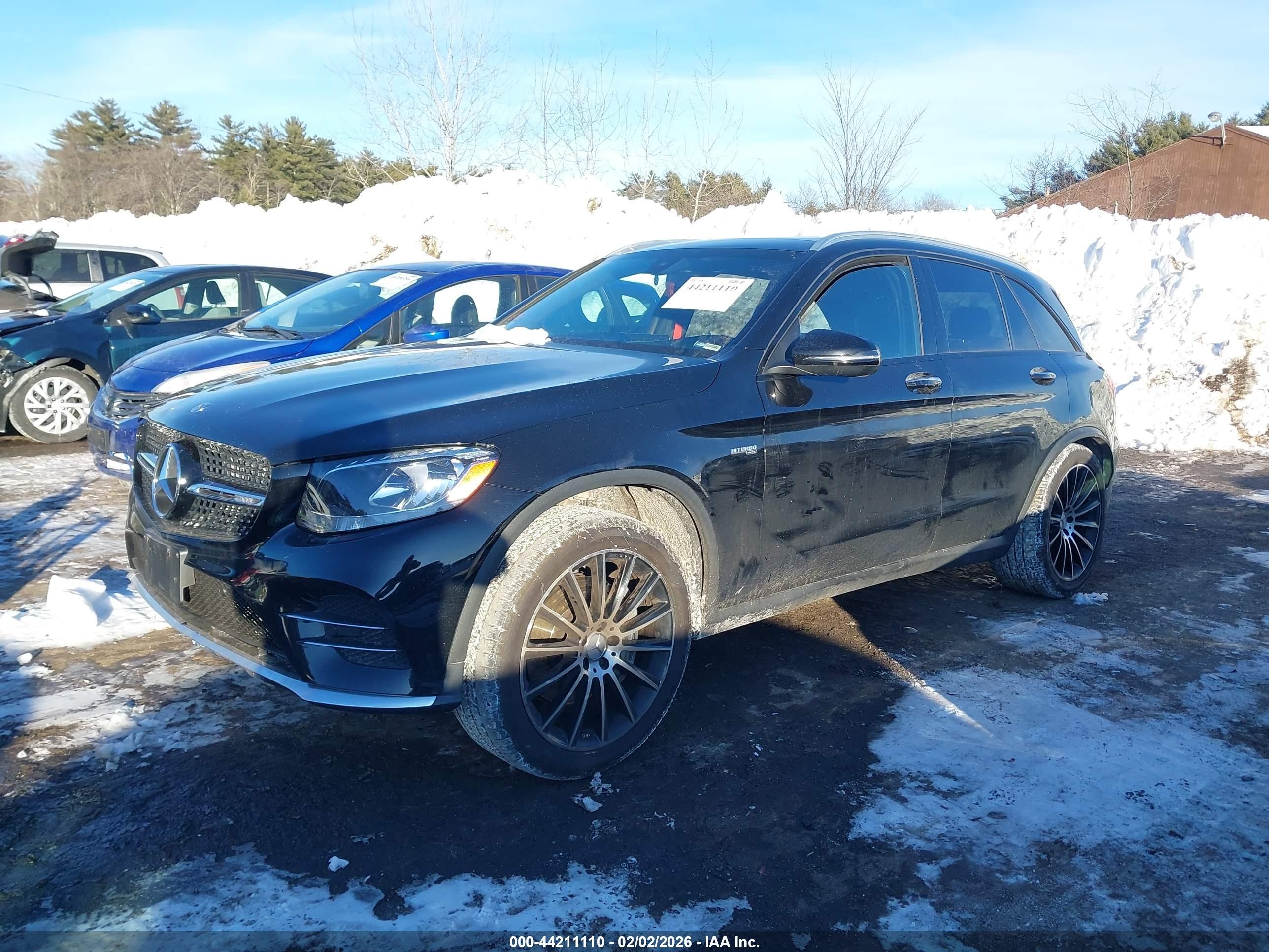2017 Mercedes-benz Amg Glc 43 4matic Черный vin: WDC0G6EB3HF144704