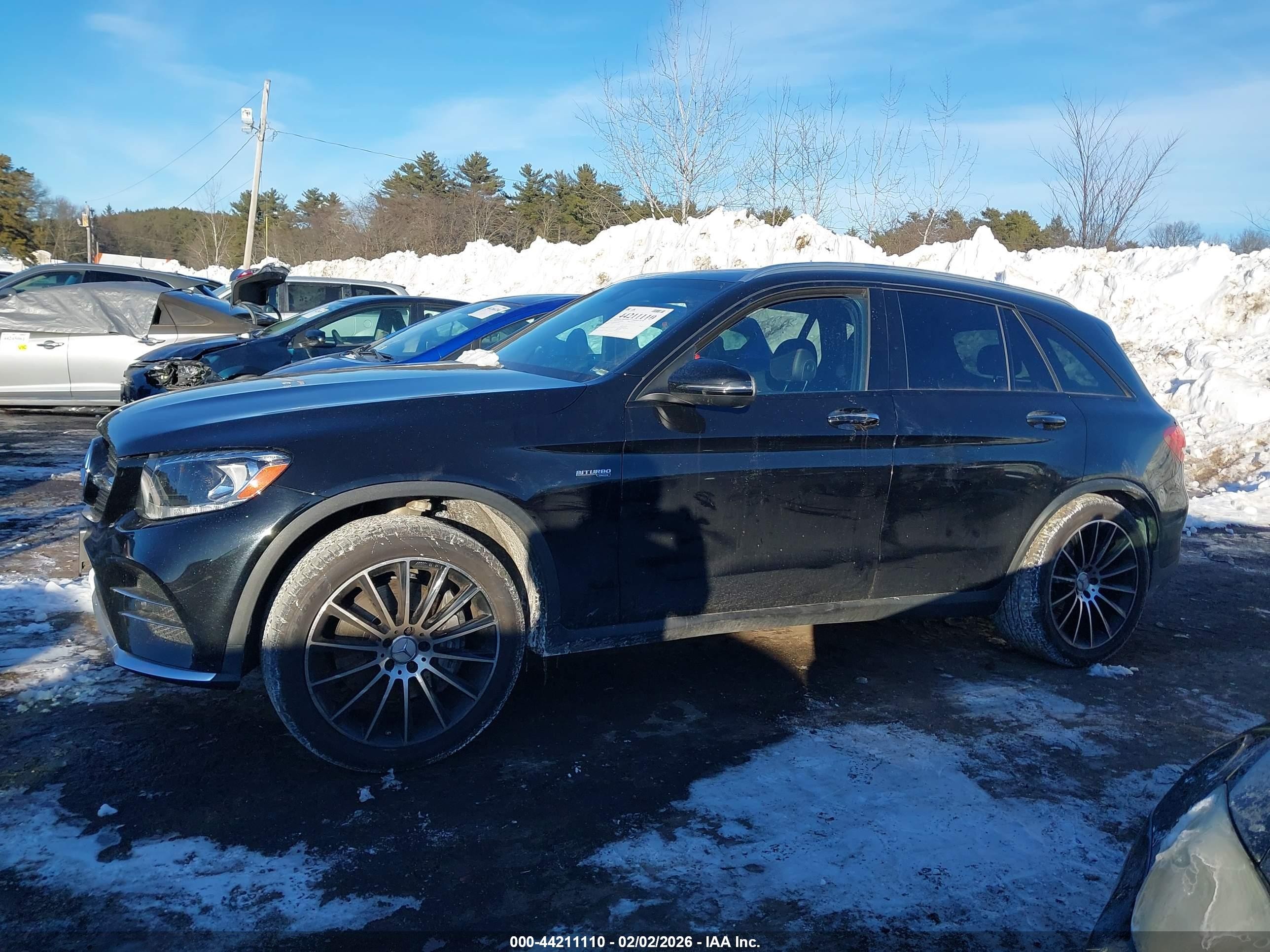 2017 Mercedes-benz Amg Glc 43 4matic Черный vin: WDC0G6EB3HF144704