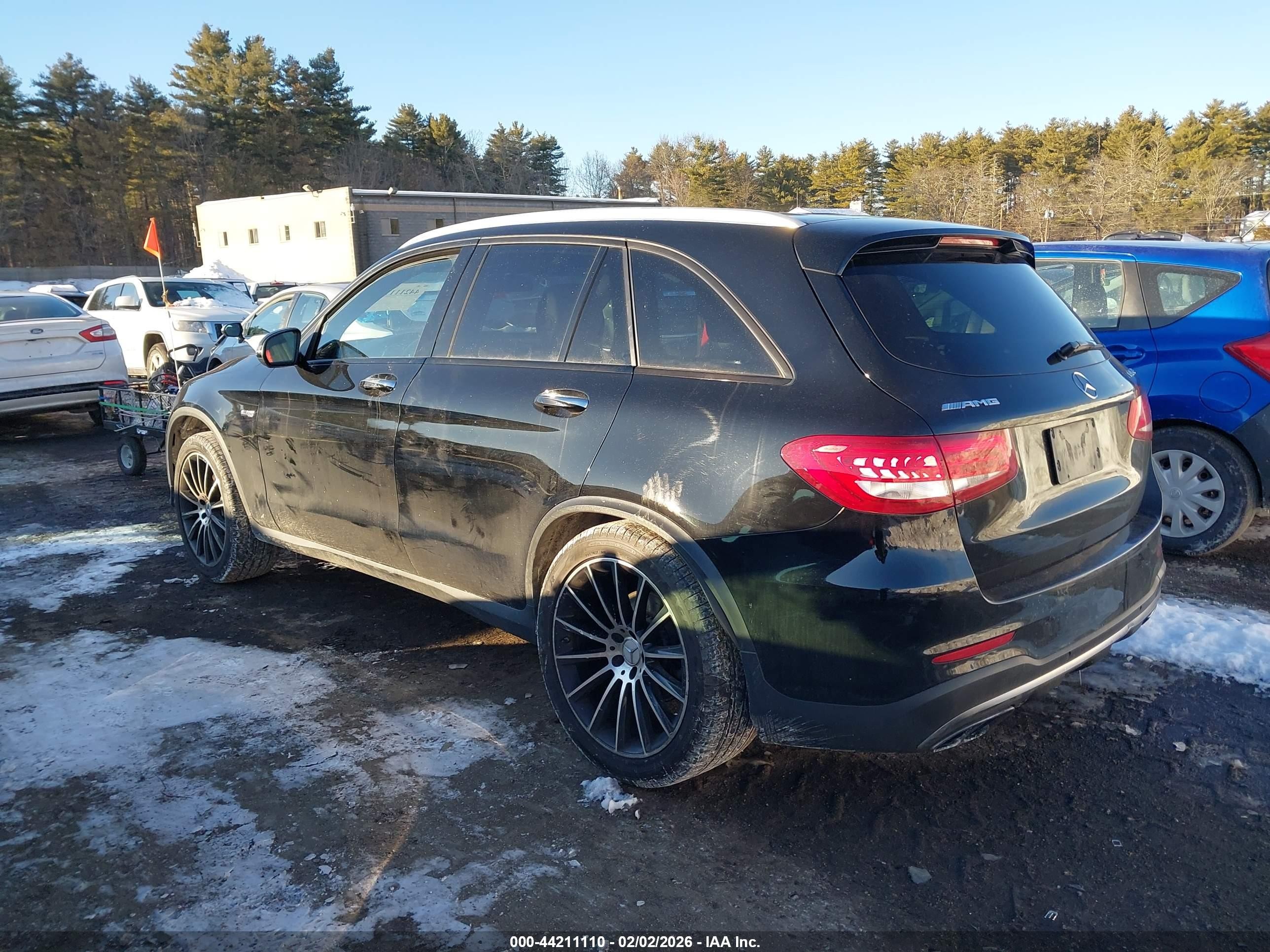 2017 Mercedes-benz Amg Glc 43 4matic Черный vin: WDC0G6EB3HF144704