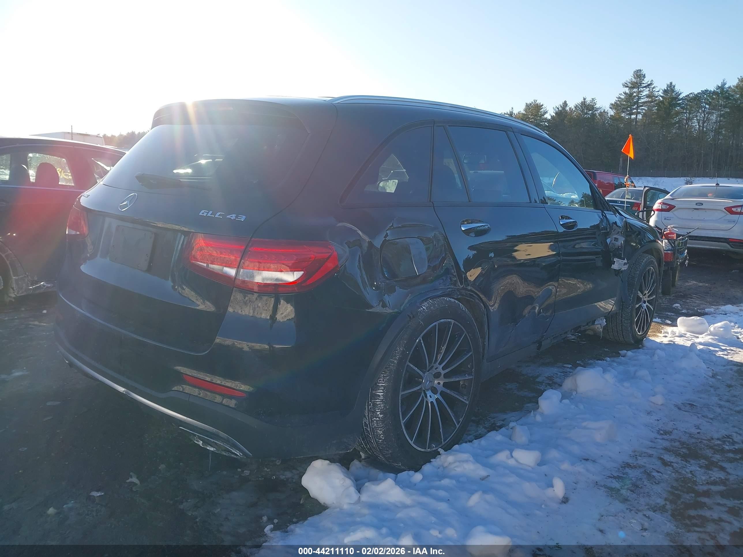 2017 Mercedes-benz Amg Glc 43 4matic Черный vin: WDC0G6EB3HF144704