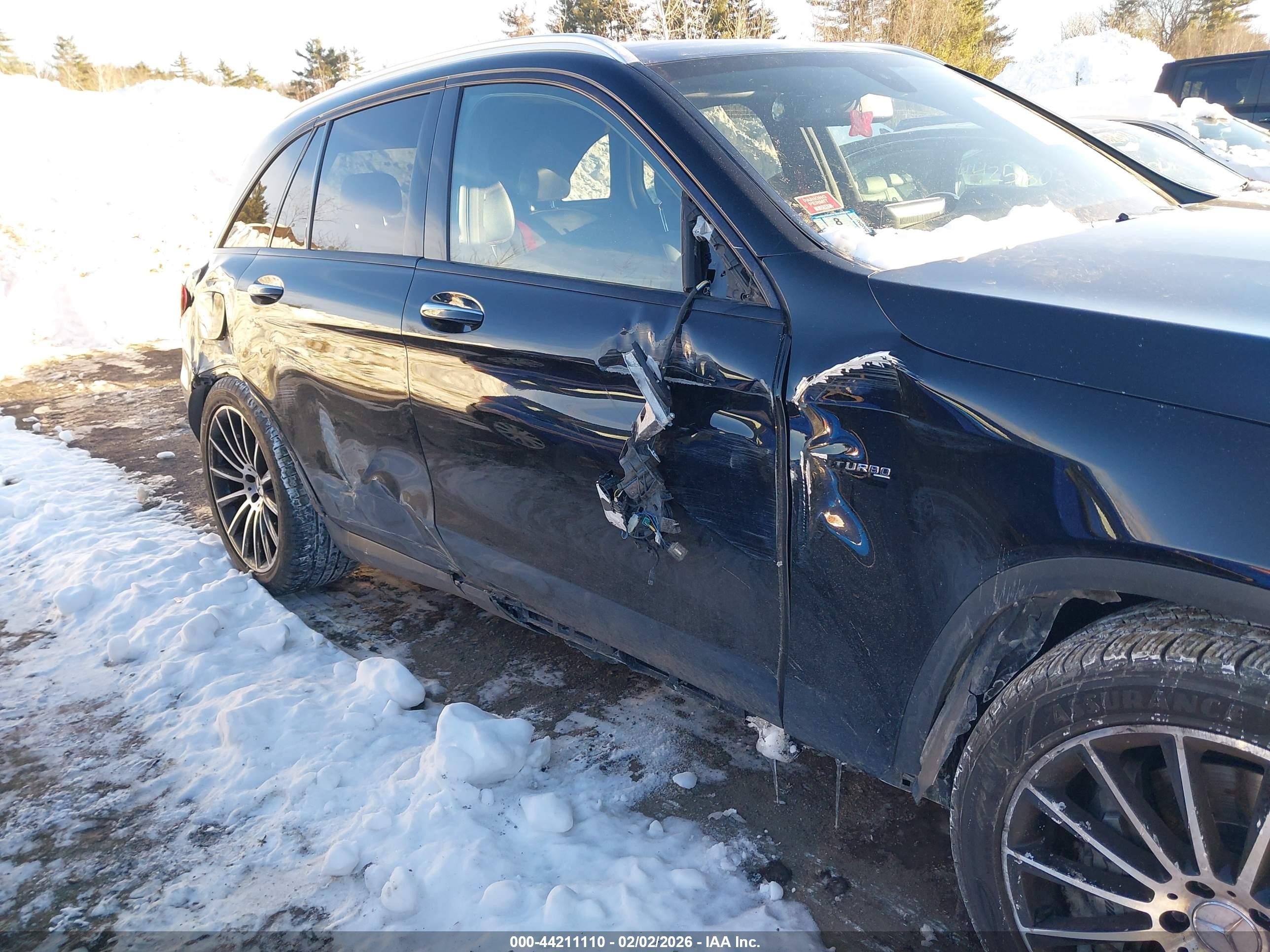 2017 Mercedes-benz Amg Glc 43 4matic Черный vin: WDC0G6EB3HF144704