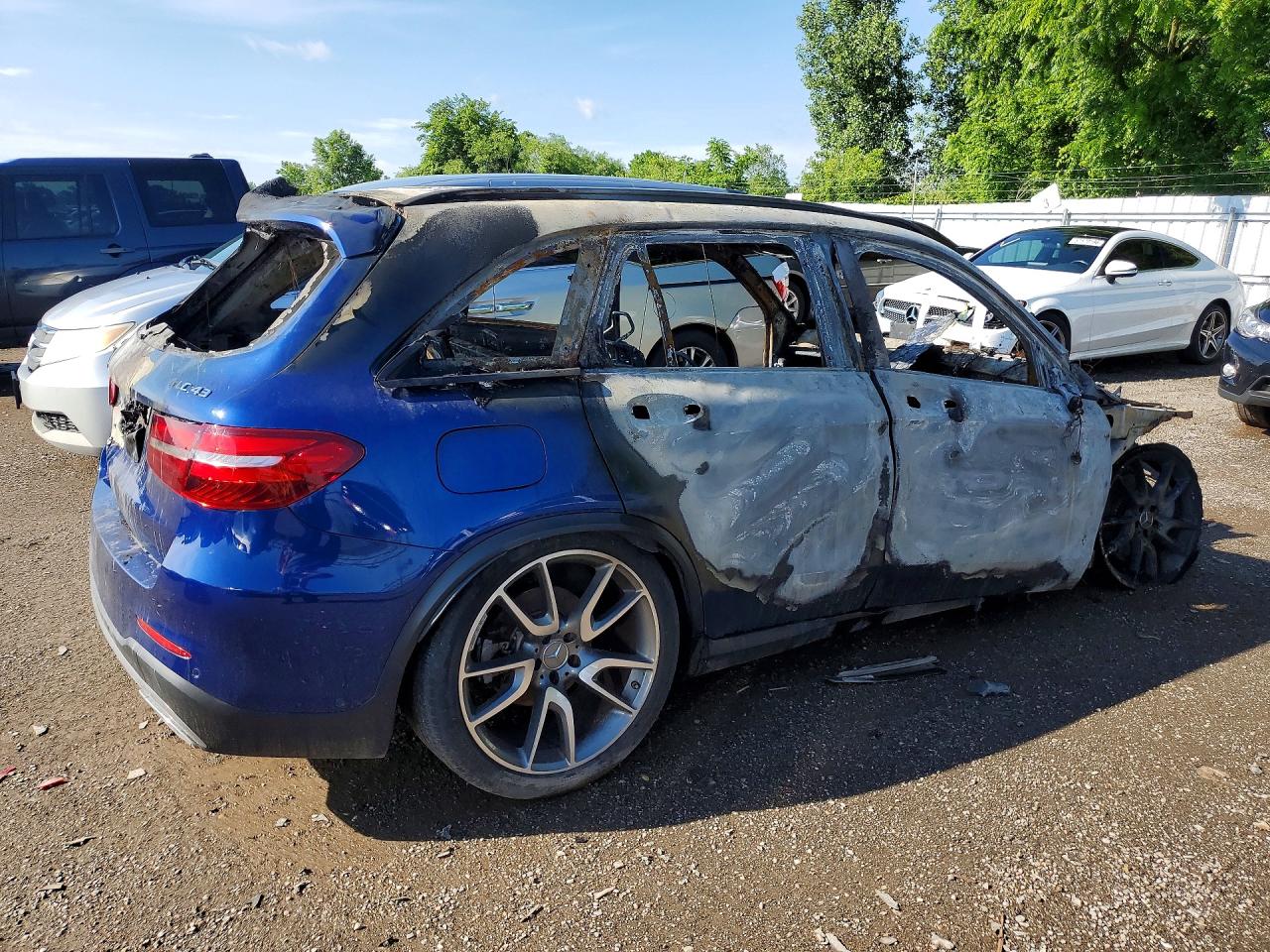 2019 Mercedes-benz Glc 43 4matic Amg Синий vin: WDC0G6EB4KF666006