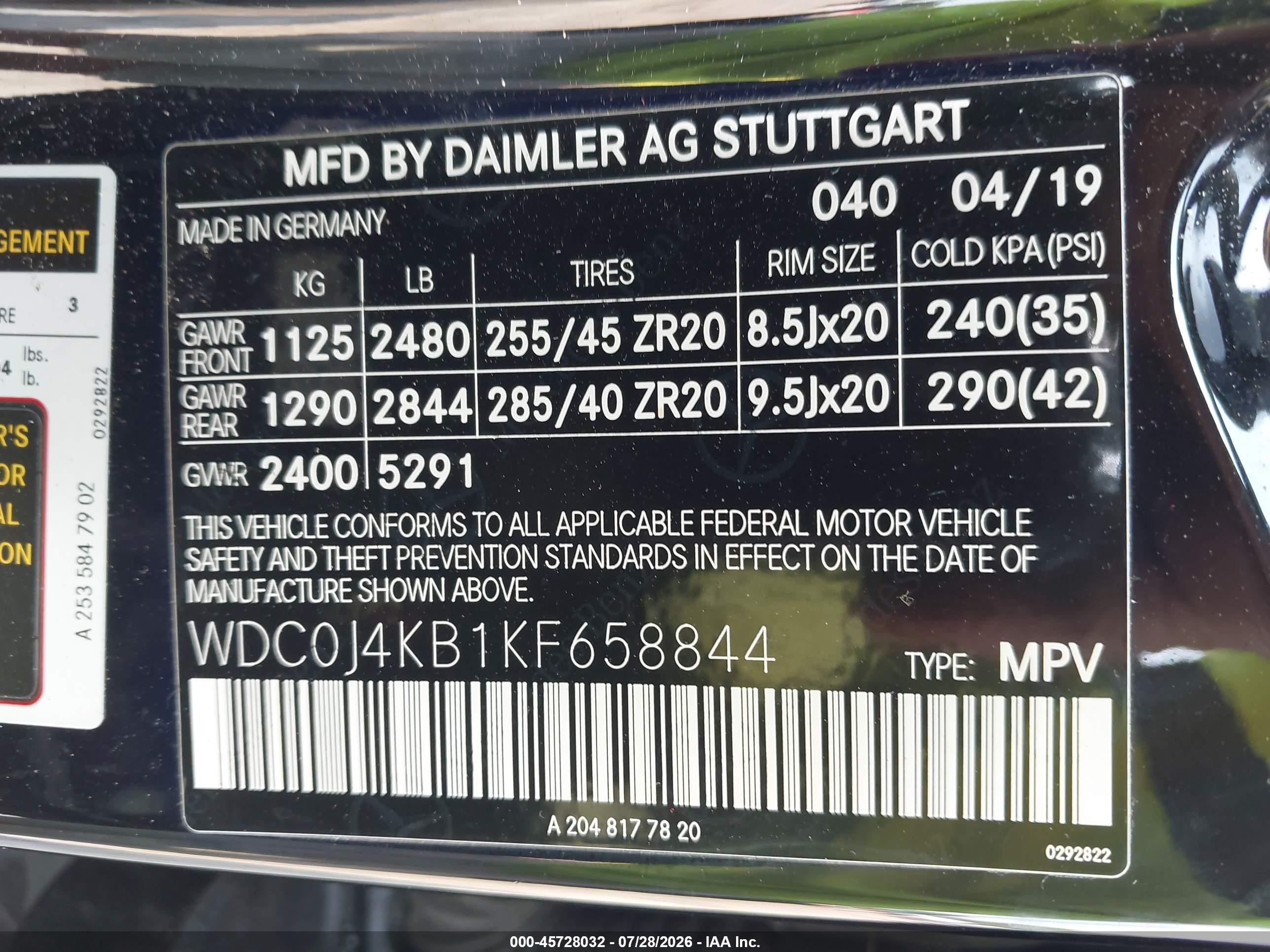 2019 Mercedes-benz Glc 300 Coupe 4matic Black vin: WDC0J4KB1KF658844