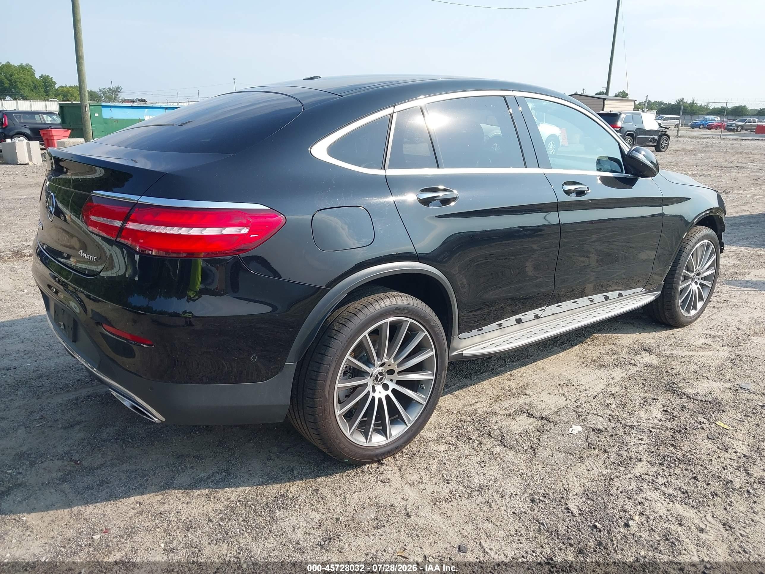 2019 Mercedes-benz Glc 300 Coupe 4matic Black vin: WDC0J4KB1KF658844