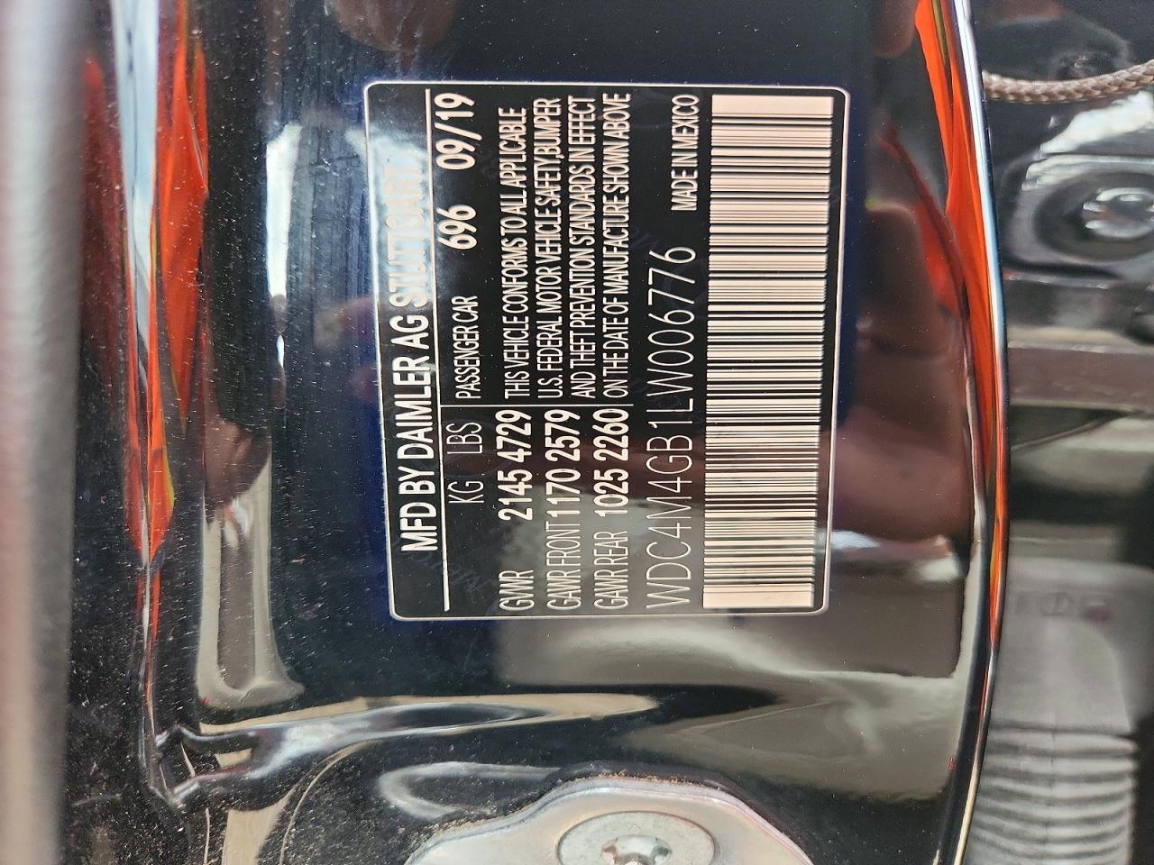 2020 Mercedes-benz Glb 250 Black vin: WDC4M4GB1LW006776