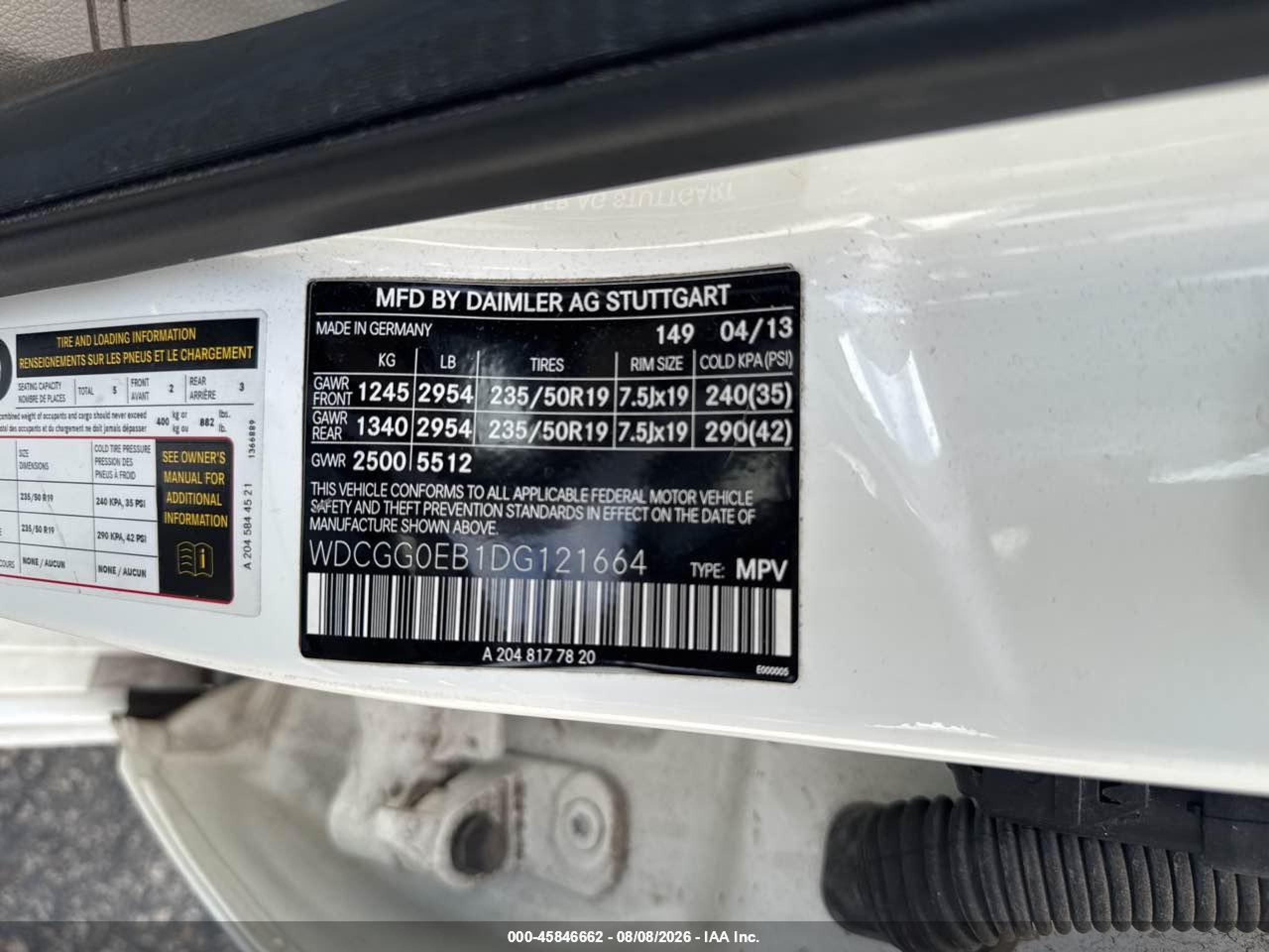 2013 Mercedes-benz Glk 250 Bluetec 4matic White vin: WDCGG0EB1DG121664
