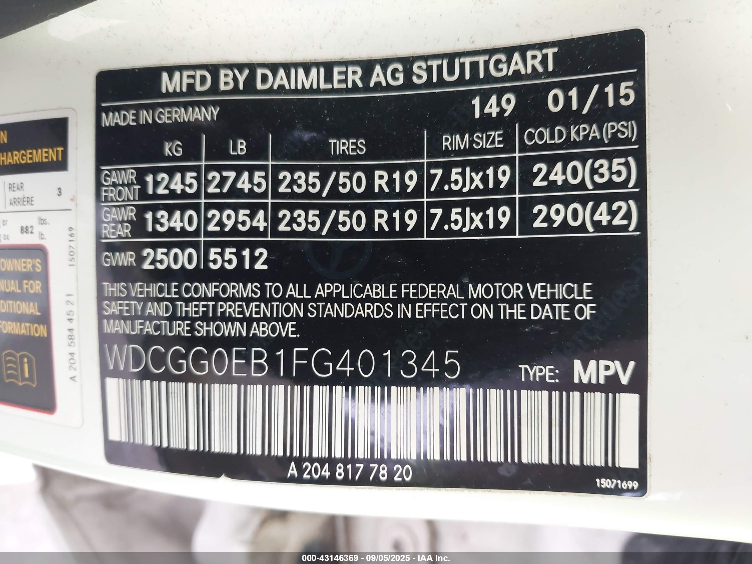 2015 Mercedes-benz Glk 250 Bluetec 4matic White vin: WDCGG0EB1FG401345