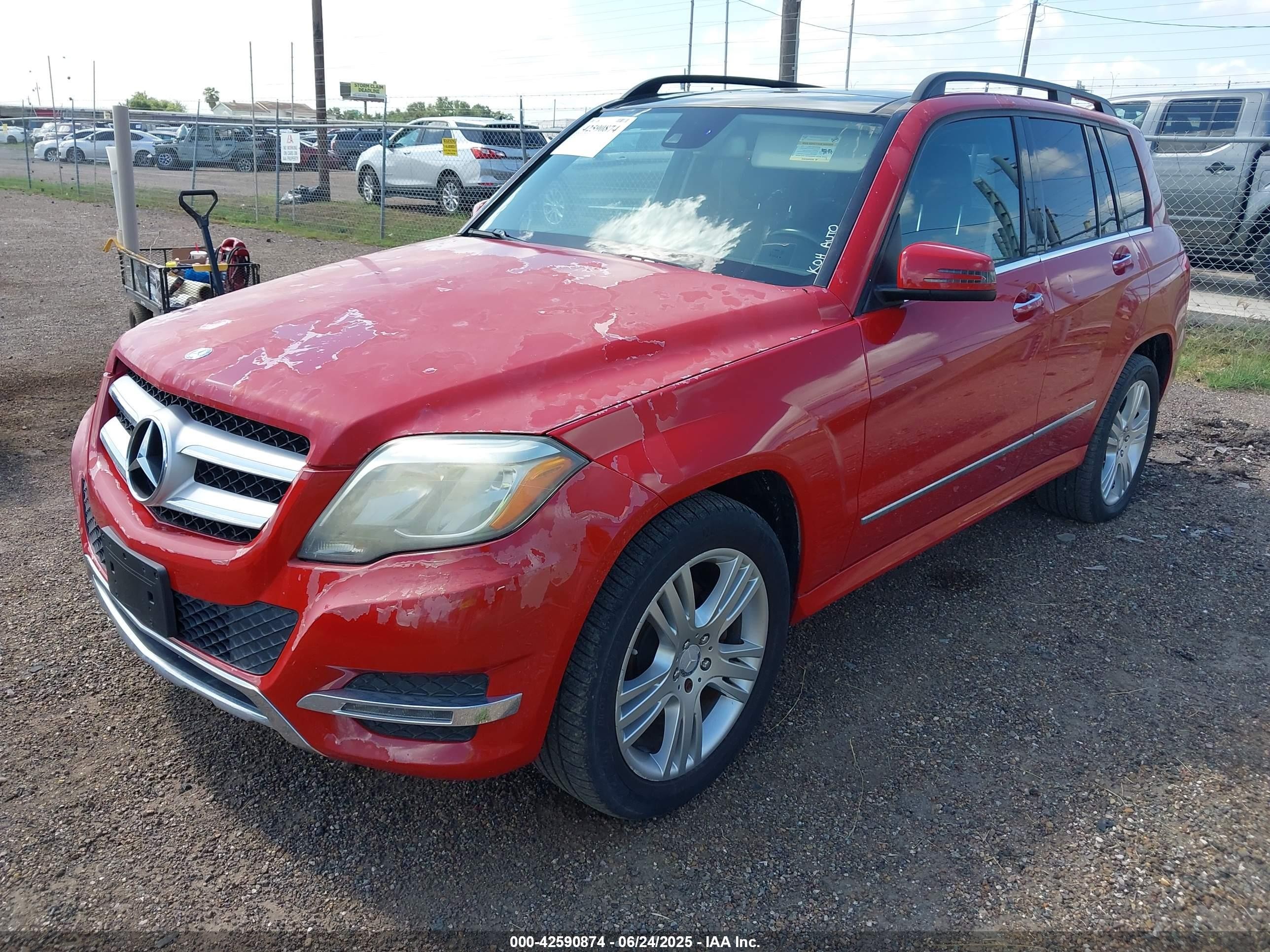2015 Mercedes-benz Glk 250 Bluetec 4matic Red vin: WDCGG0EB2FG407428