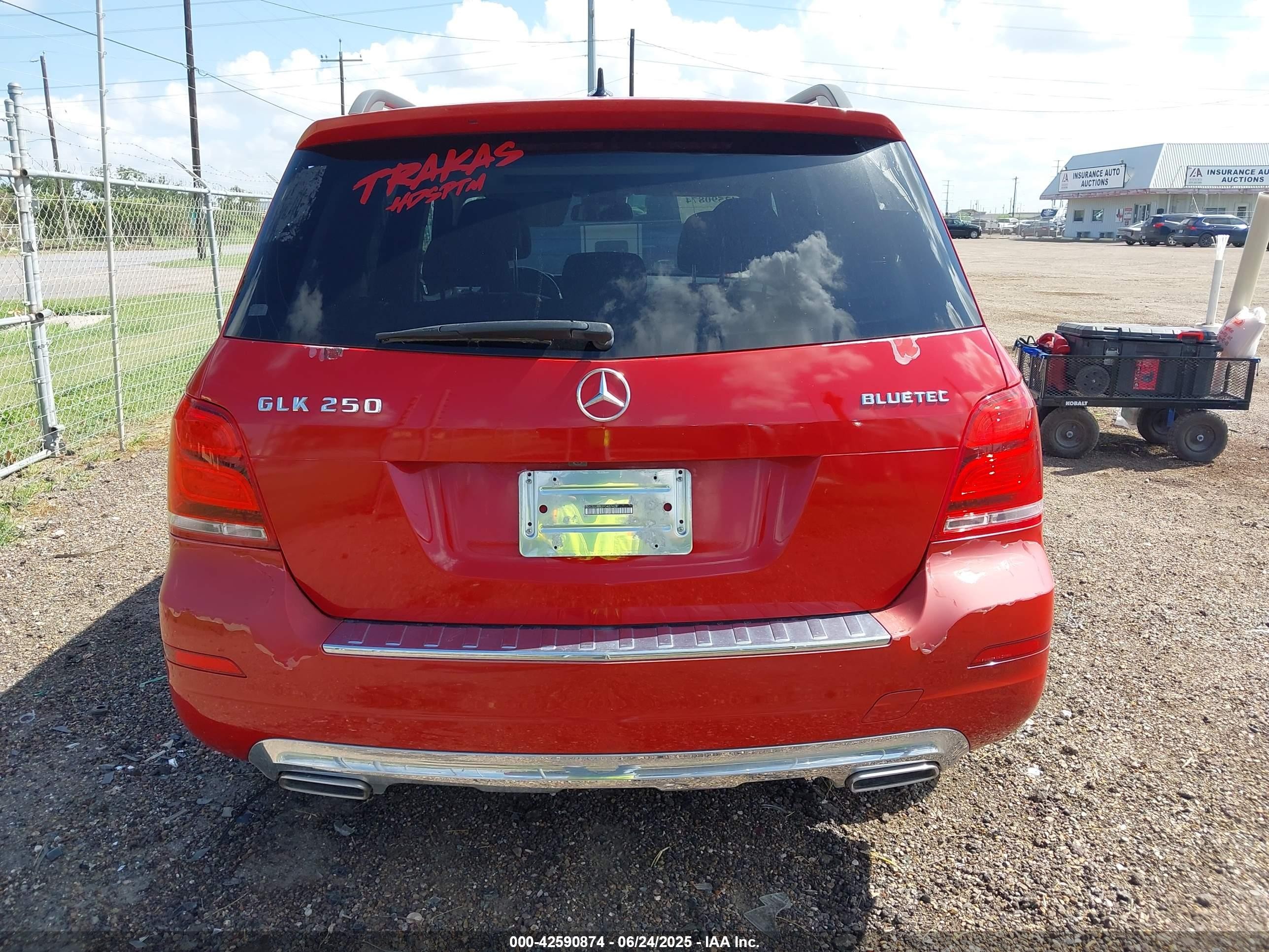 2015 Mercedes-benz Glk 250 Bluetec 4matic Red vin: WDCGG0EB2FG407428