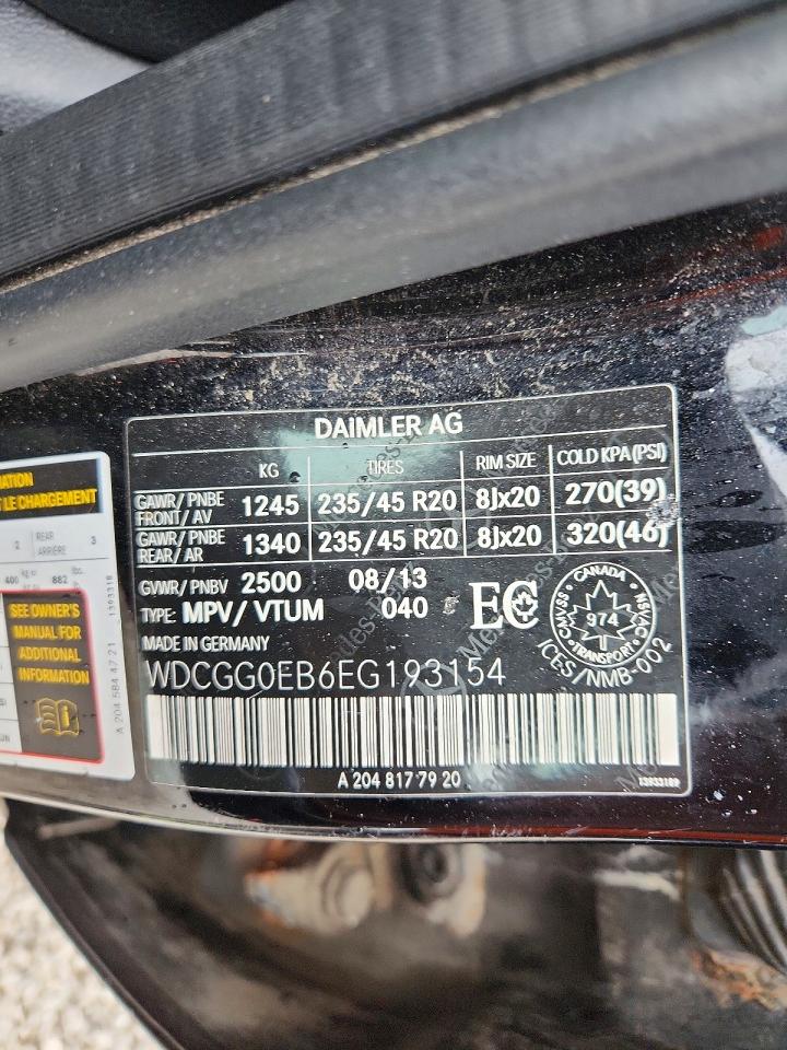 2014 Mercedes-benz Glk 250 Bluetec Black vin: WDCGG0EB6EG193154