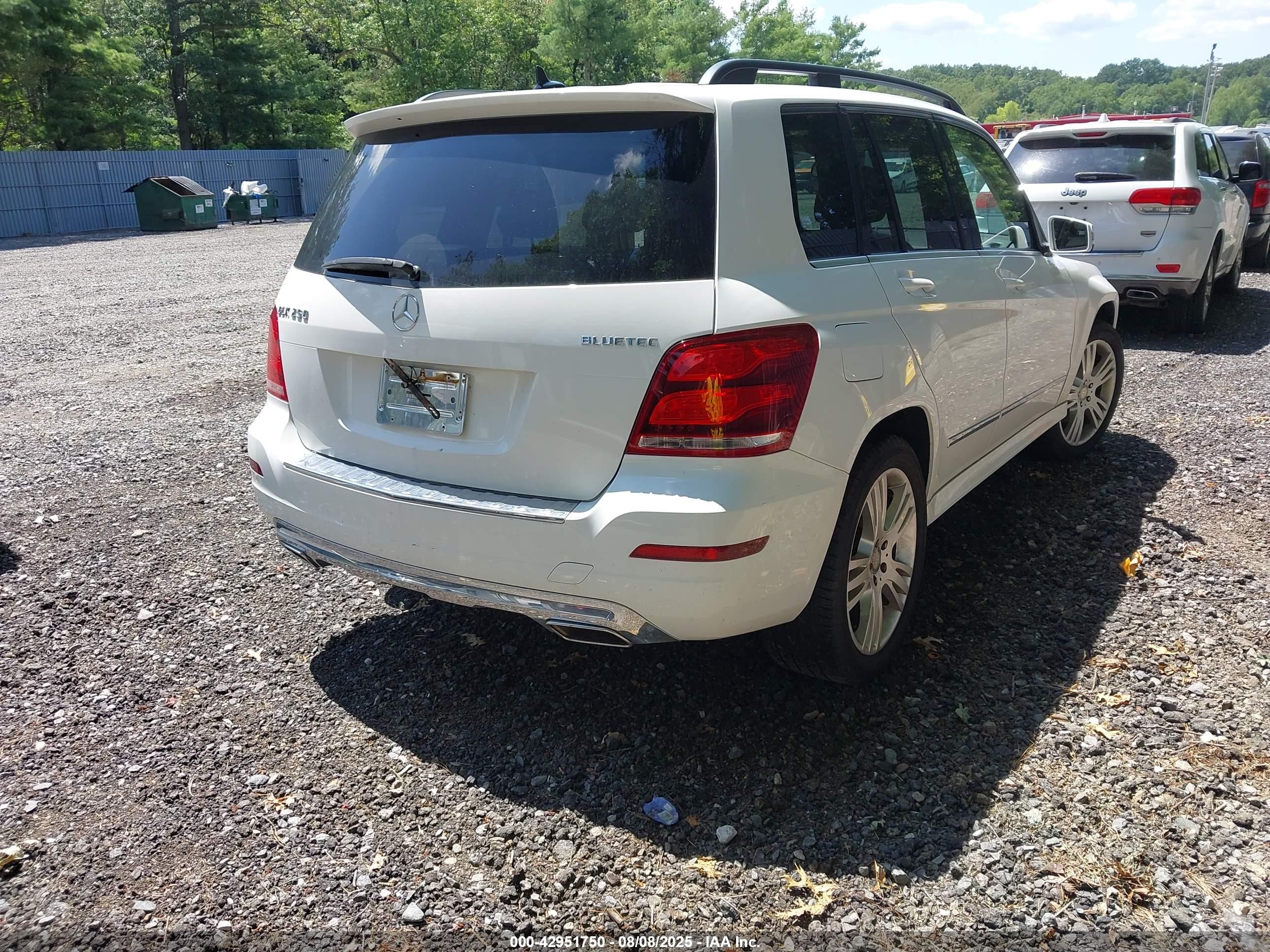 2015 Mercedes-benz Glk 250 Bluetec 4matic White vin: WDCGG0EB8FG339748
