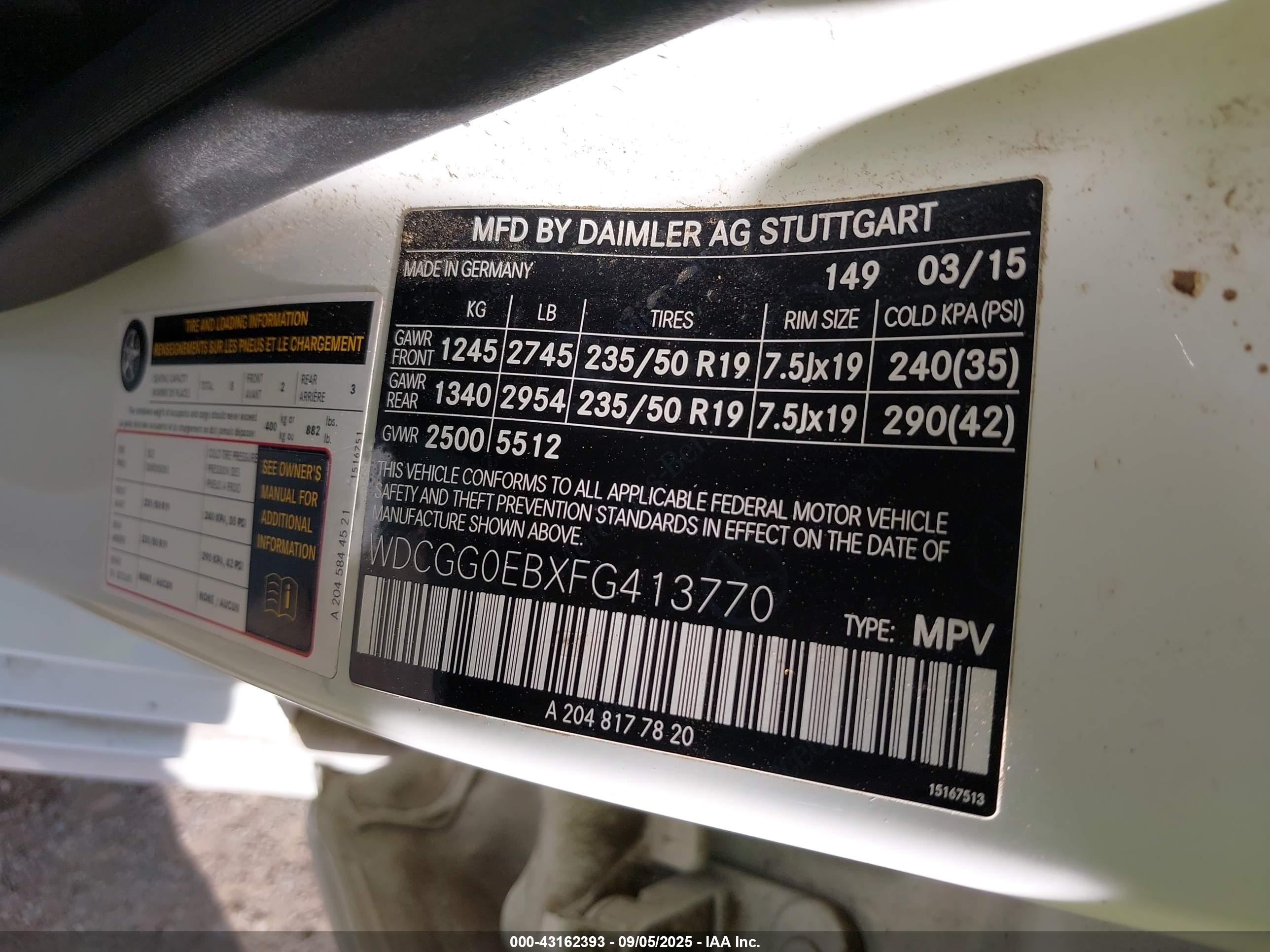 2015 Mercedes-benz Glk 250 Bluetec 4matic Белый vin: WDCGG0EBXFG413770