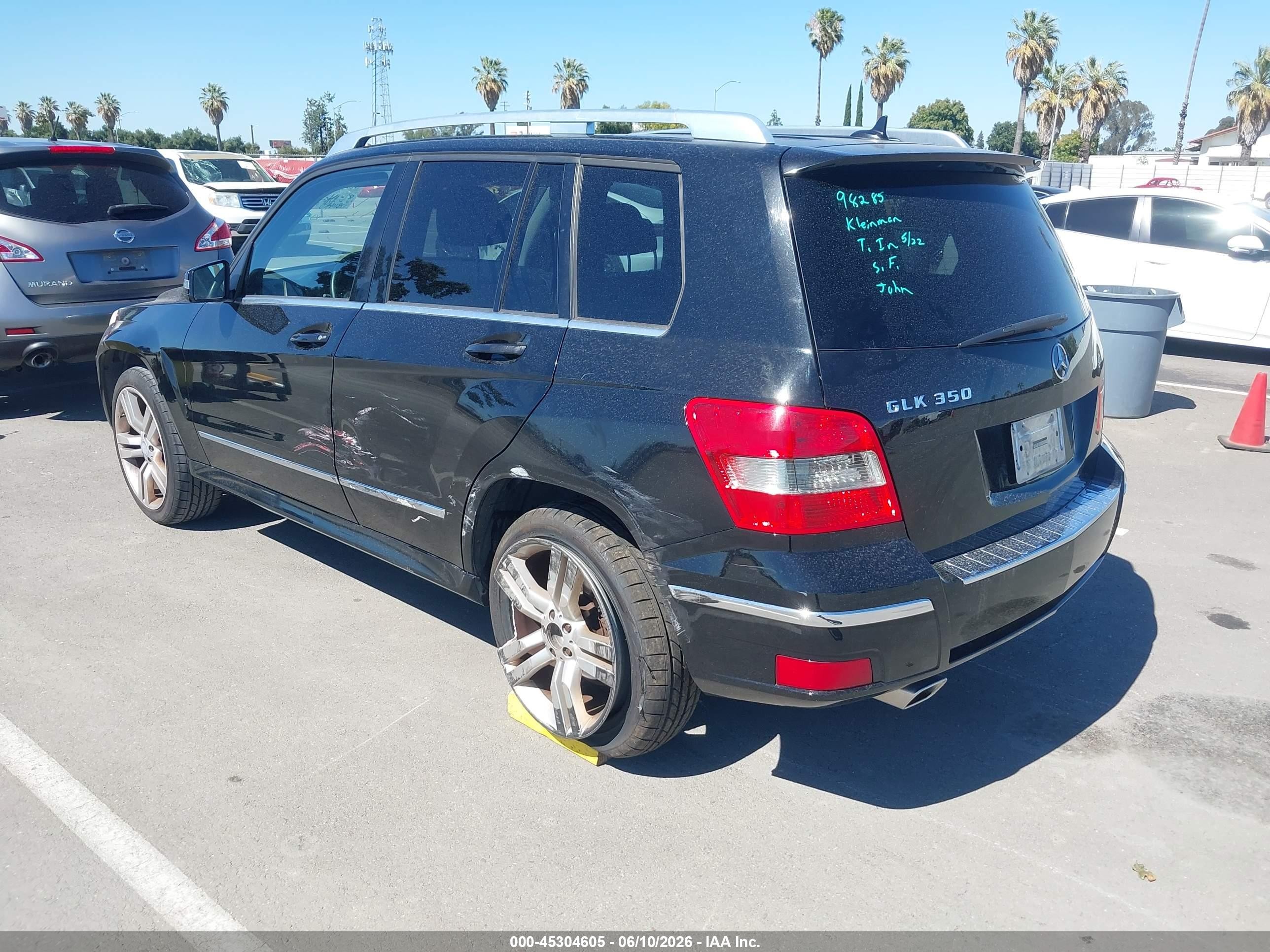 2012 Mercedes-benz Glk 350   Black vin: WDCGG5GB0CF815051