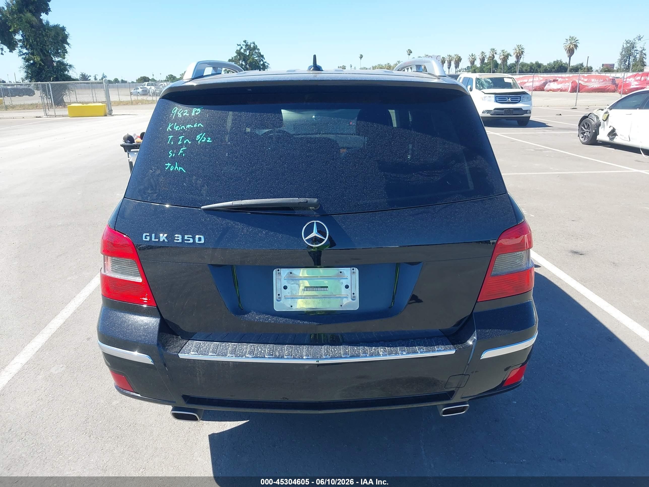 2012 Mercedes-benz Glk 350   Black vin: WDCGG5GB0CF815051