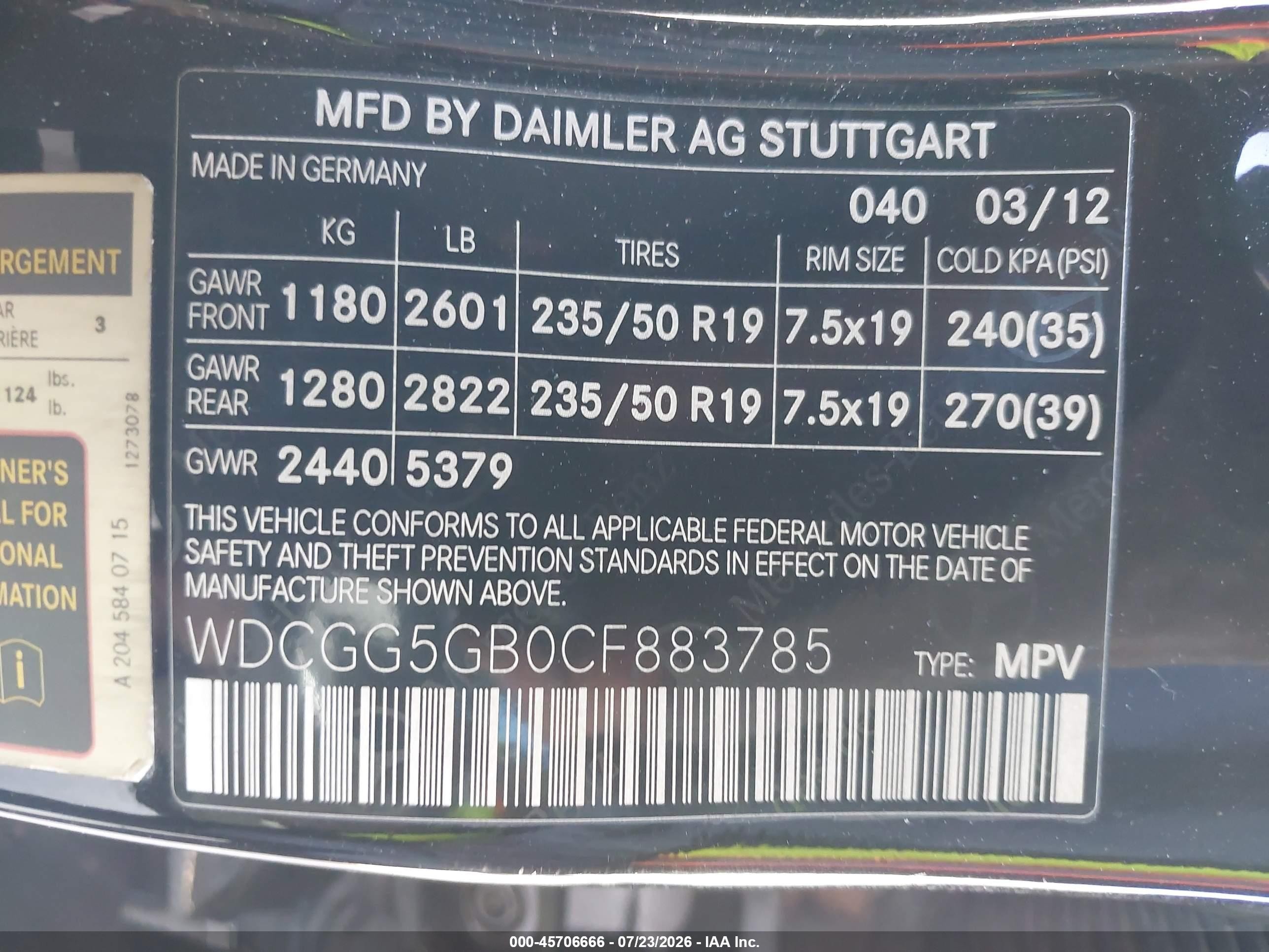 2012 Mercedes-benz Glk 350   Черный vin: WDCGG5GB0CF883785