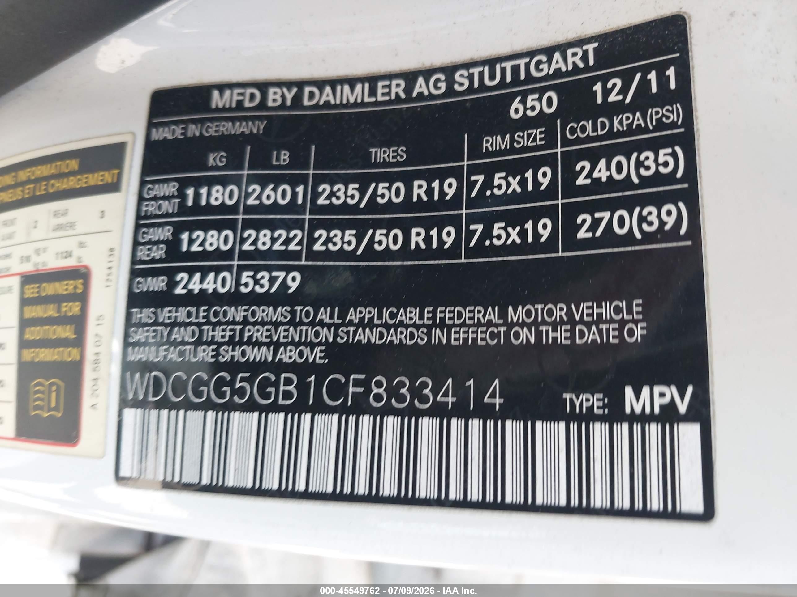 2012 Mercedes-benz Glk 350   White vin: WDCGG5GB1CF833414