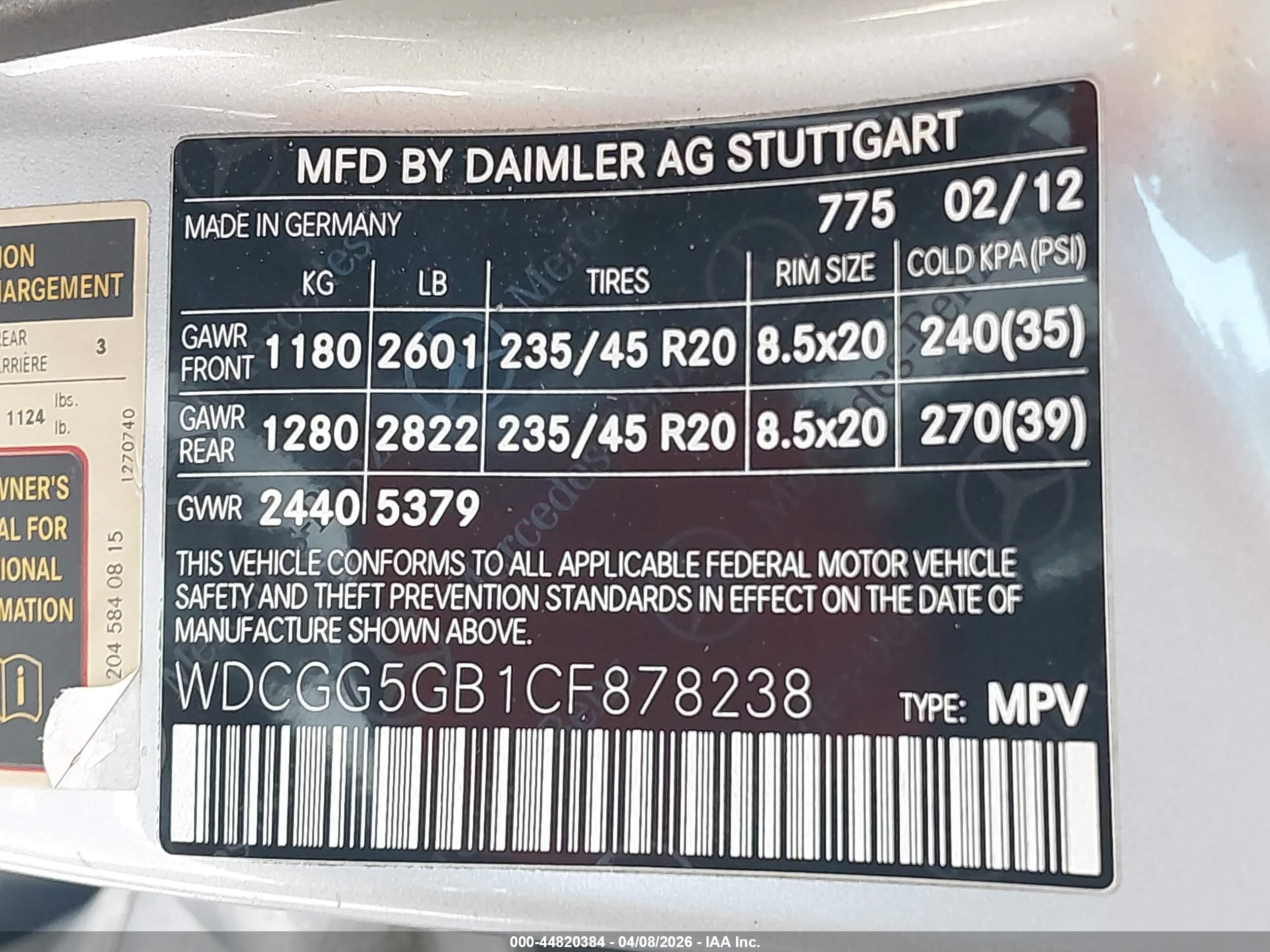 2012 Mercedes-benz Glk 350   Серебряный vin: WDCGG5GB1CF878238