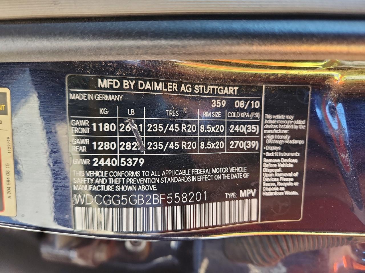 2011 Mercedes-benz Glk 350 Blue vin: WDCGG5GB2BF558201