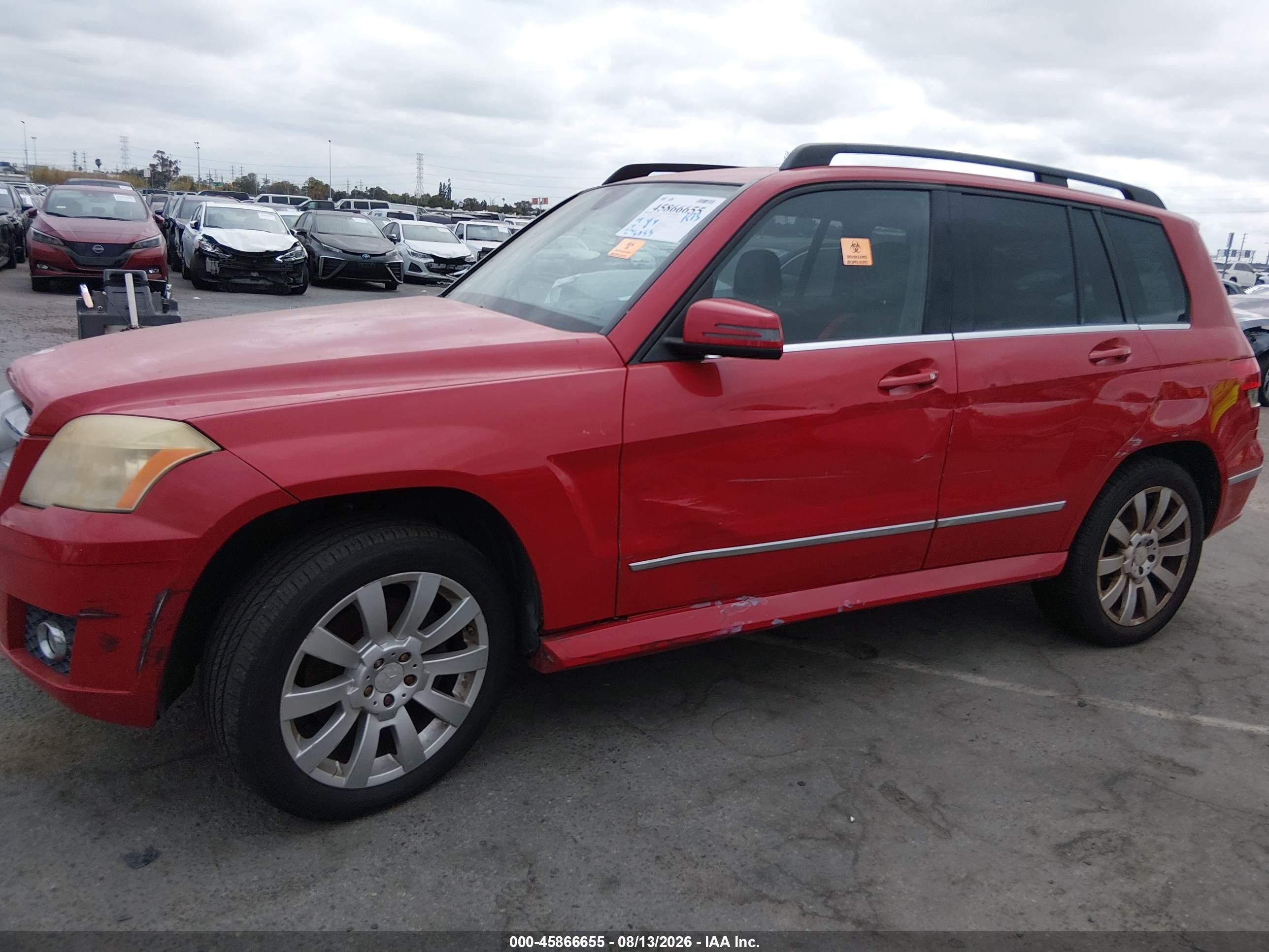 2010 Mercedes-benz Glk 350   Red vin: WDCGG5GB3AF346986