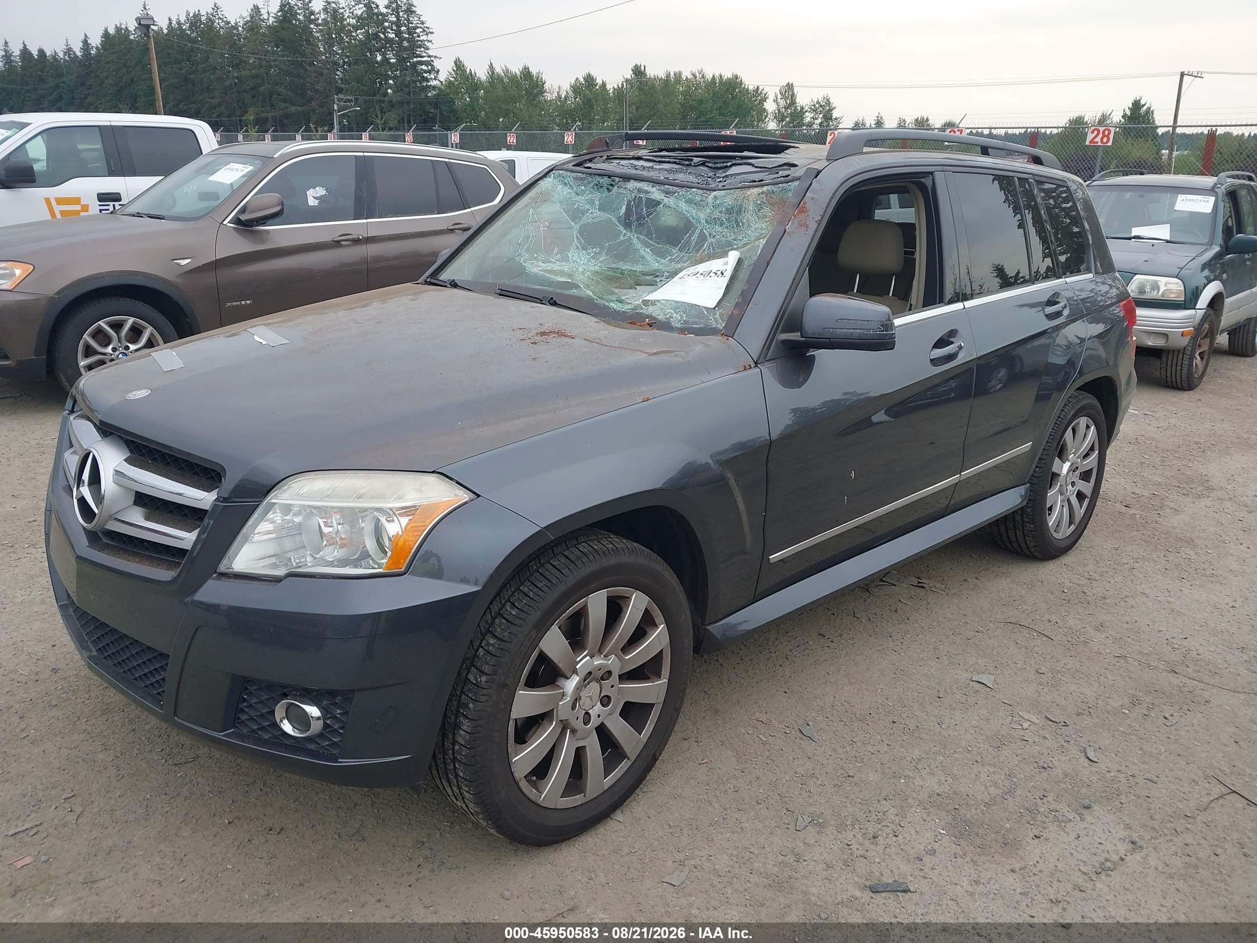 2010 Mercedes-benz Glk 350   Gray vin: WDCGG5GB3AF436056