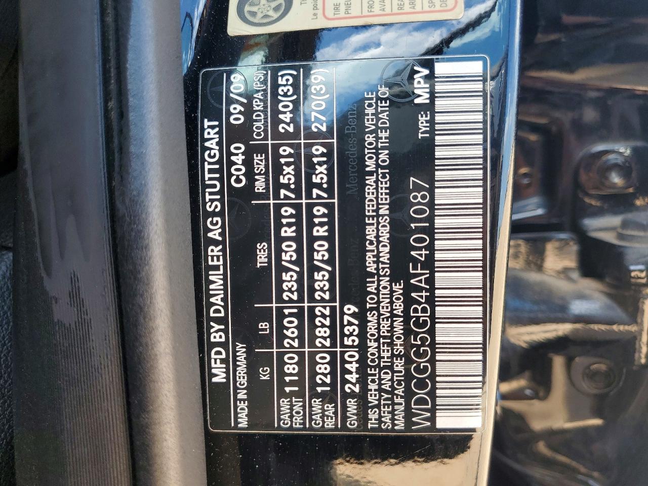 2010 Mercedes-benz Glk 350 Black vin: WDCGG5GB4AF401087