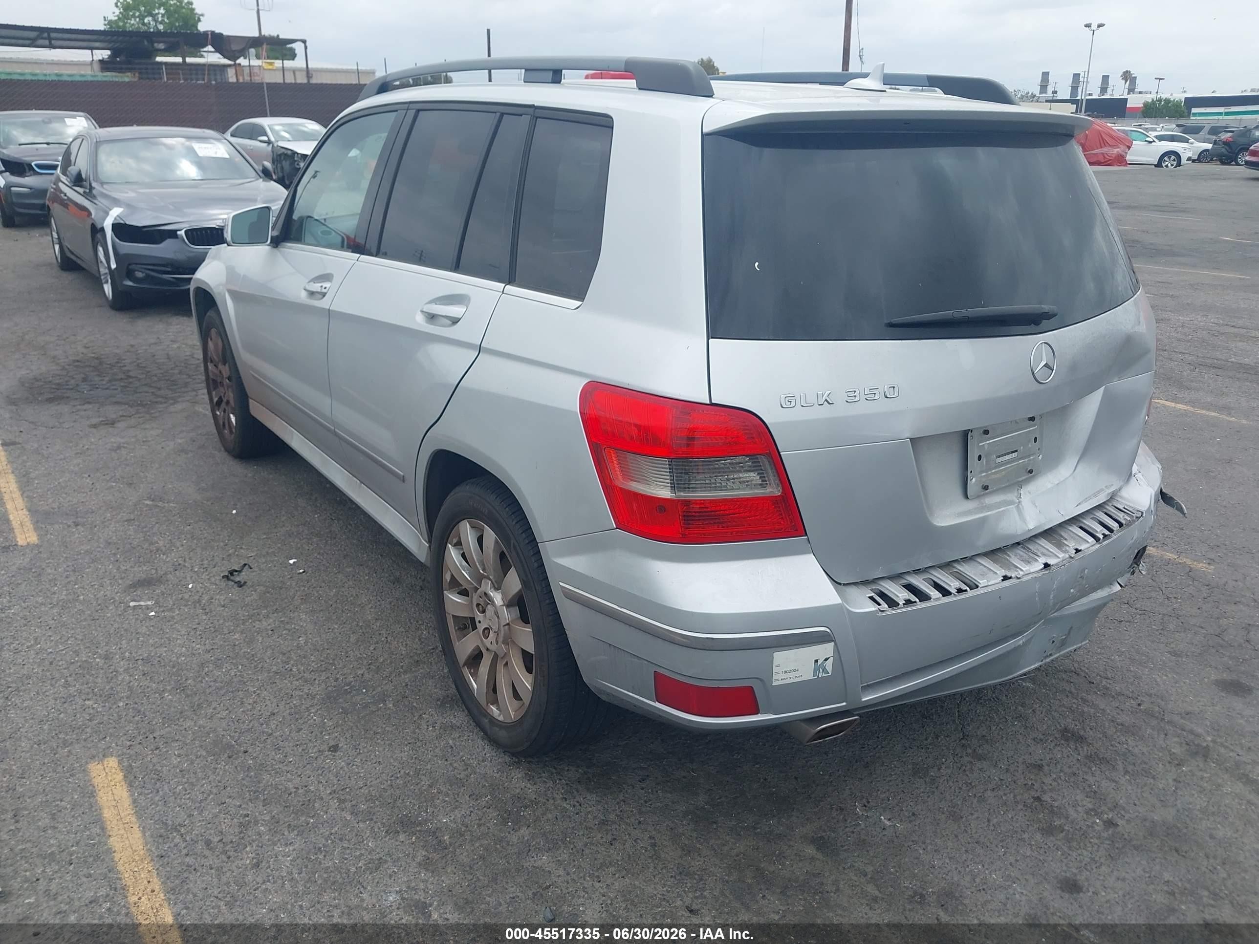 2012 Mercedes-benz Glk 350 Silver vin: WDCGG5GB4CF800374