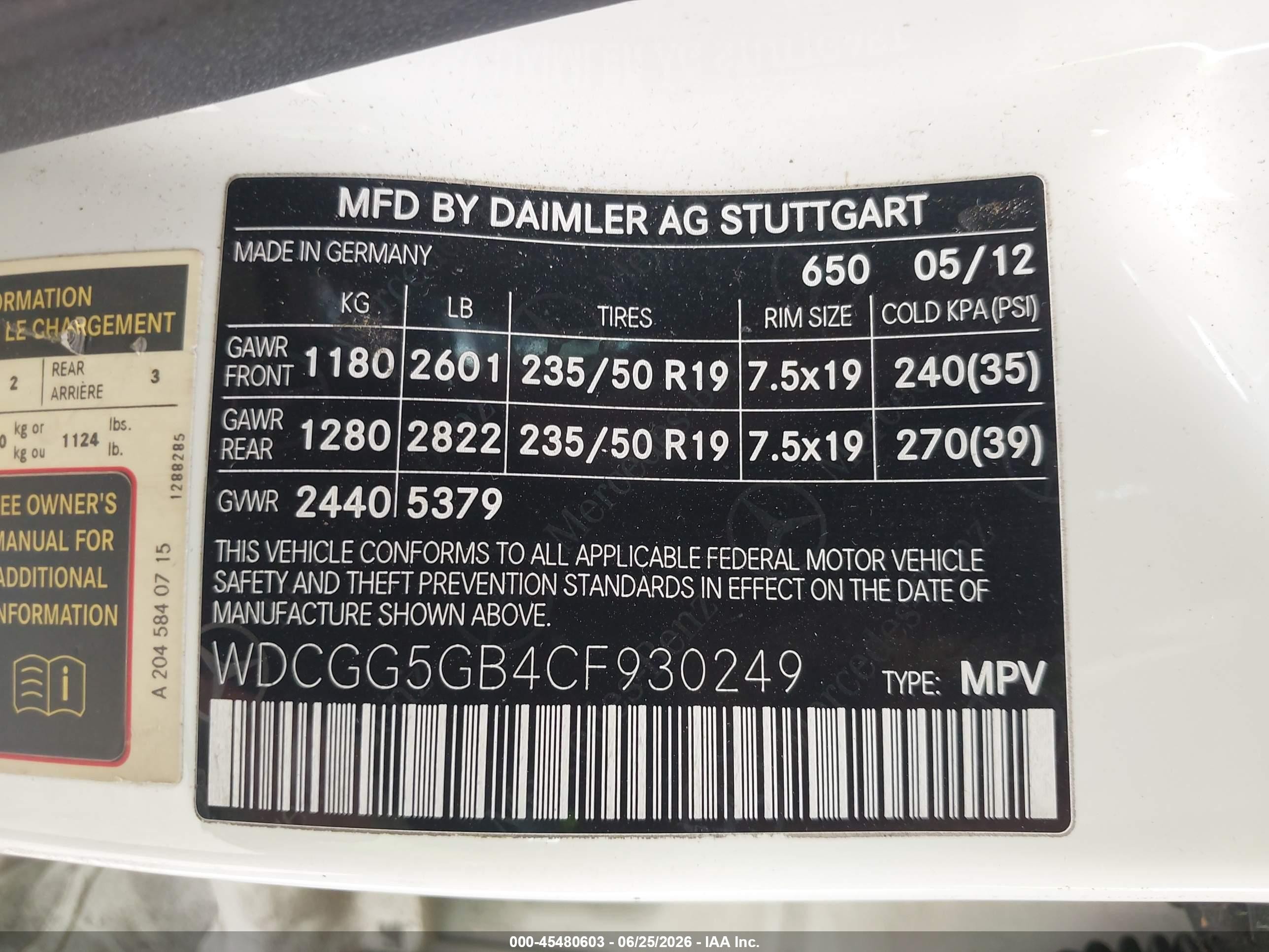2012 Mercedes-benz Glk 350   White vin: WDCGG5GB4CF930249