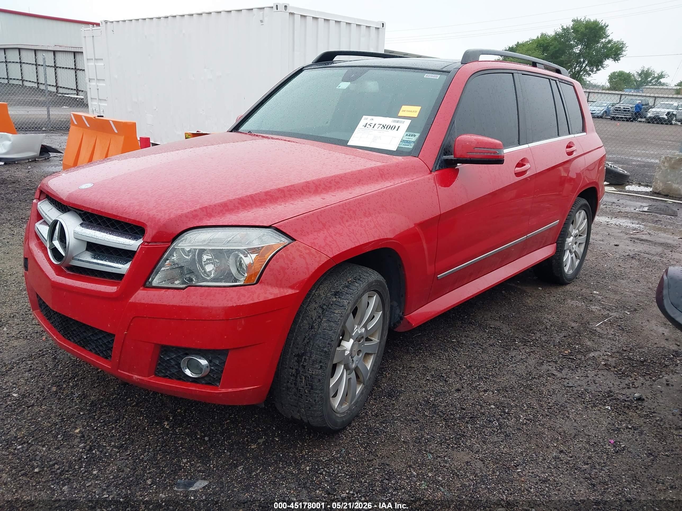 2010 Mercedes-benz Glk 350 Red vin: WDCGG5GB5AF338565