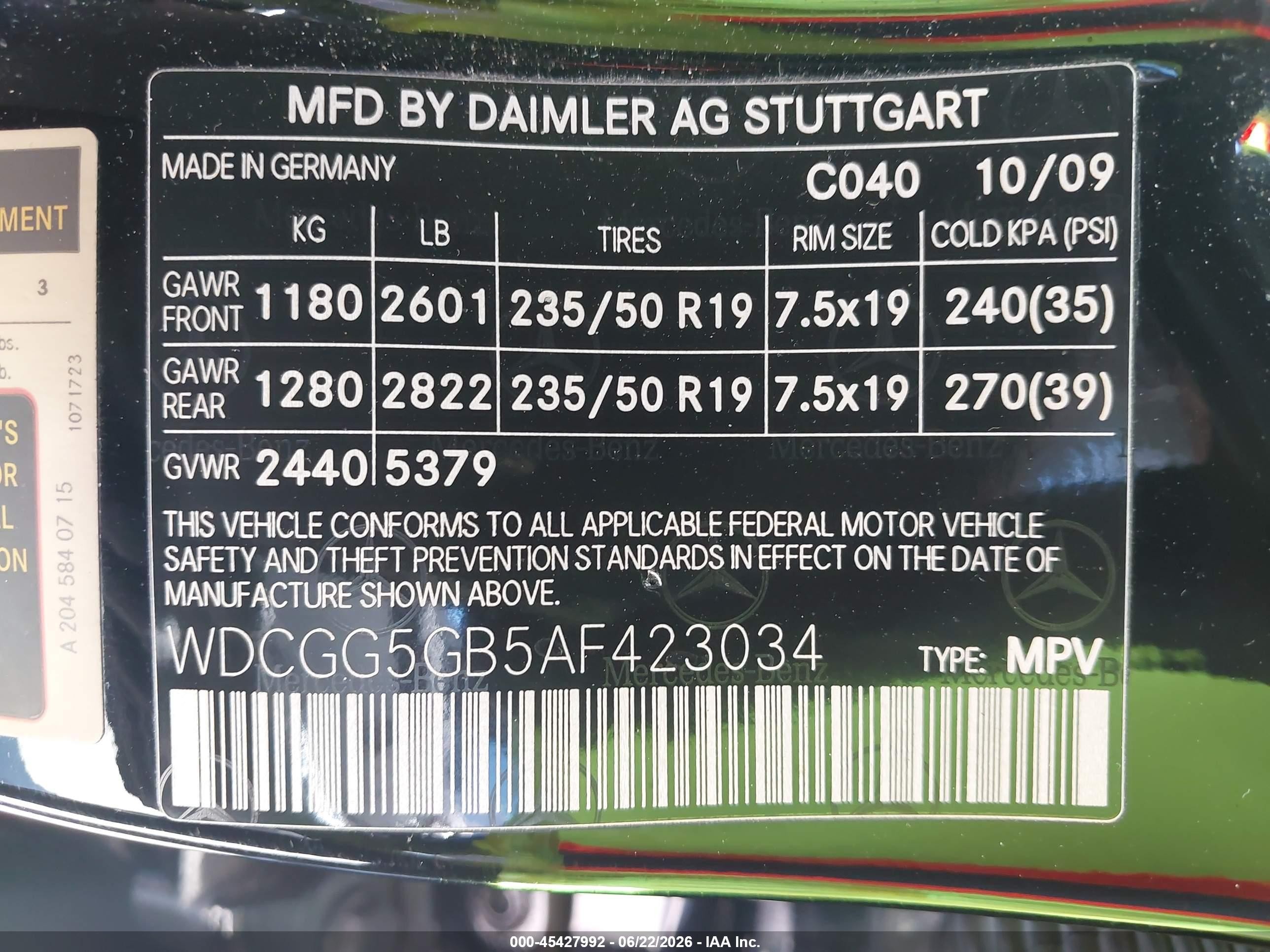 2010 Mercedes-benz Glk 350   Black vin: WDCGG5GB5AF423034