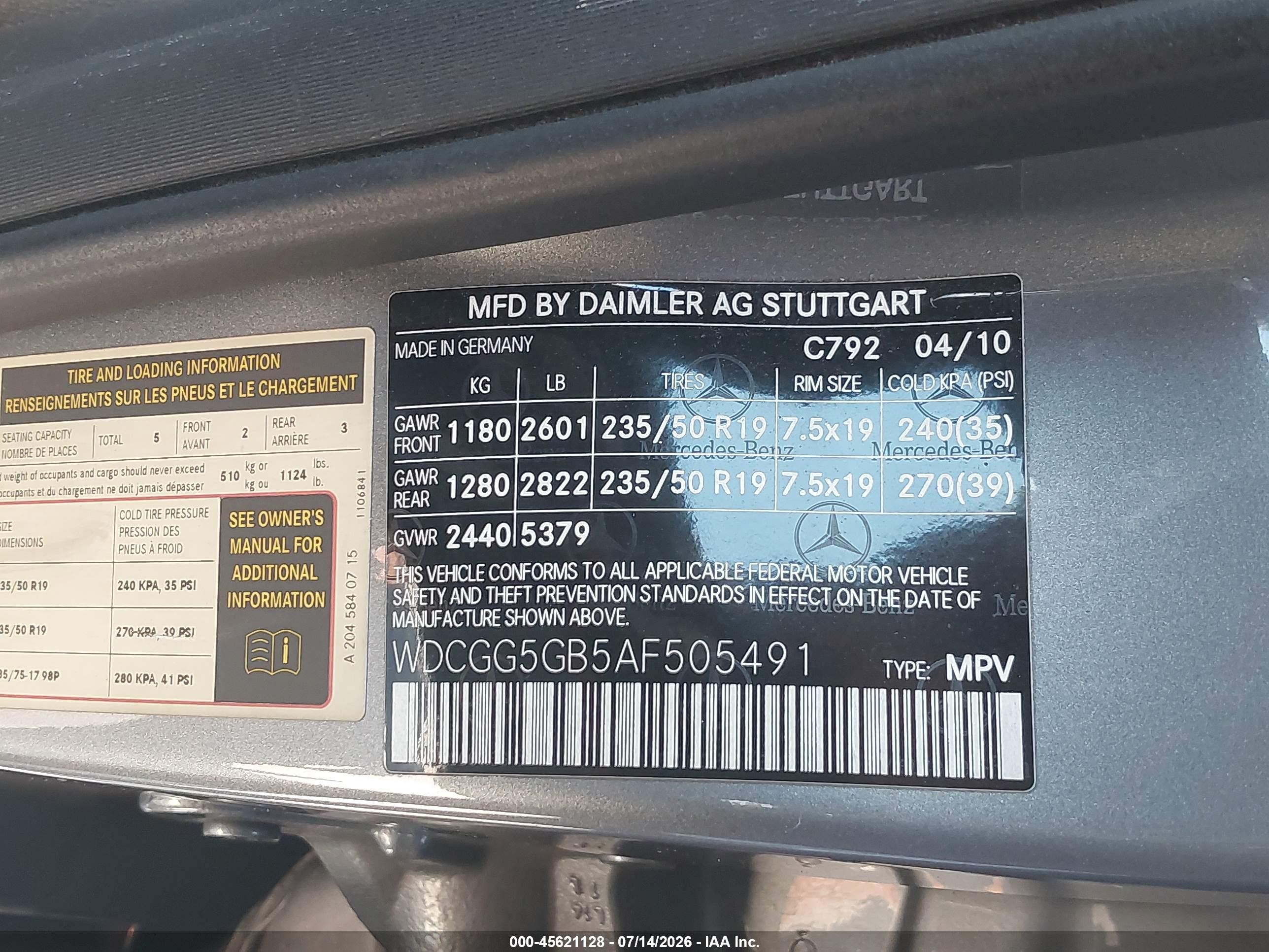 2010 Mercedes-benz Glk 350   Gray vin: WDCGG5GB5AF505491