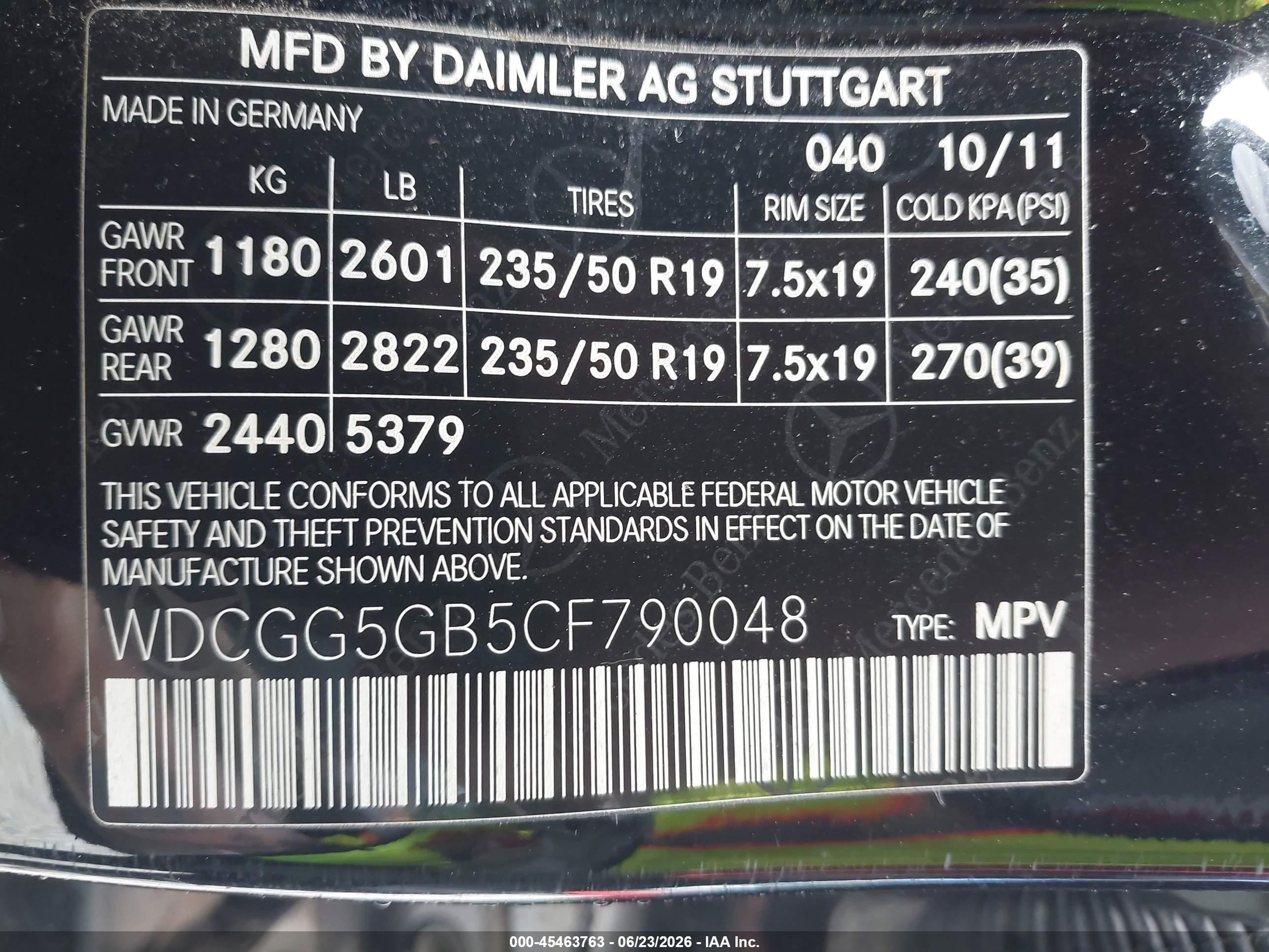 2012 Mercedes-benz Glk 350   Black vin: WDCGG5GB5CF790048