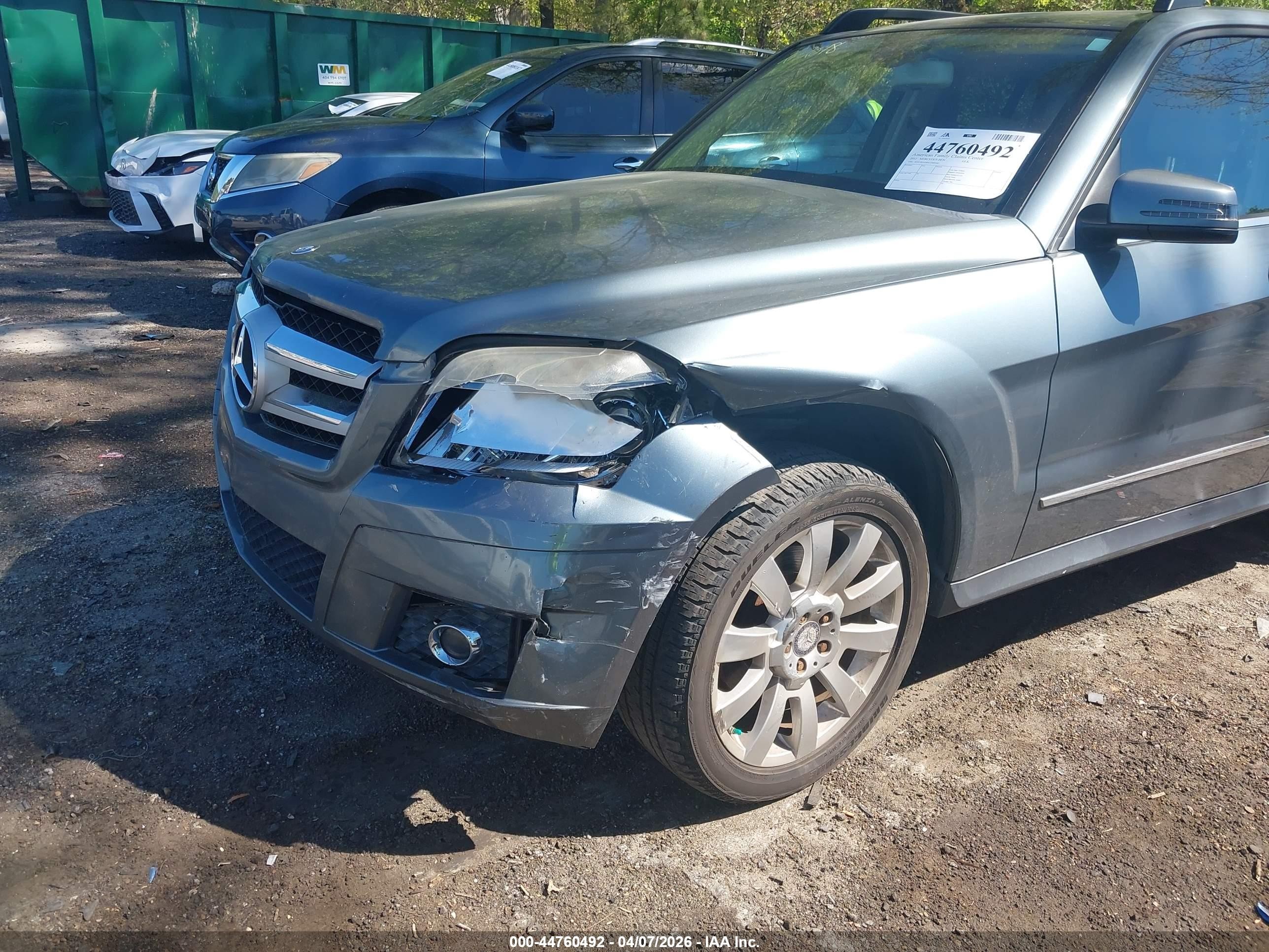 2012 Mercedes-benz Glk 350   Blue vin: WDCGG5GB5CF889162