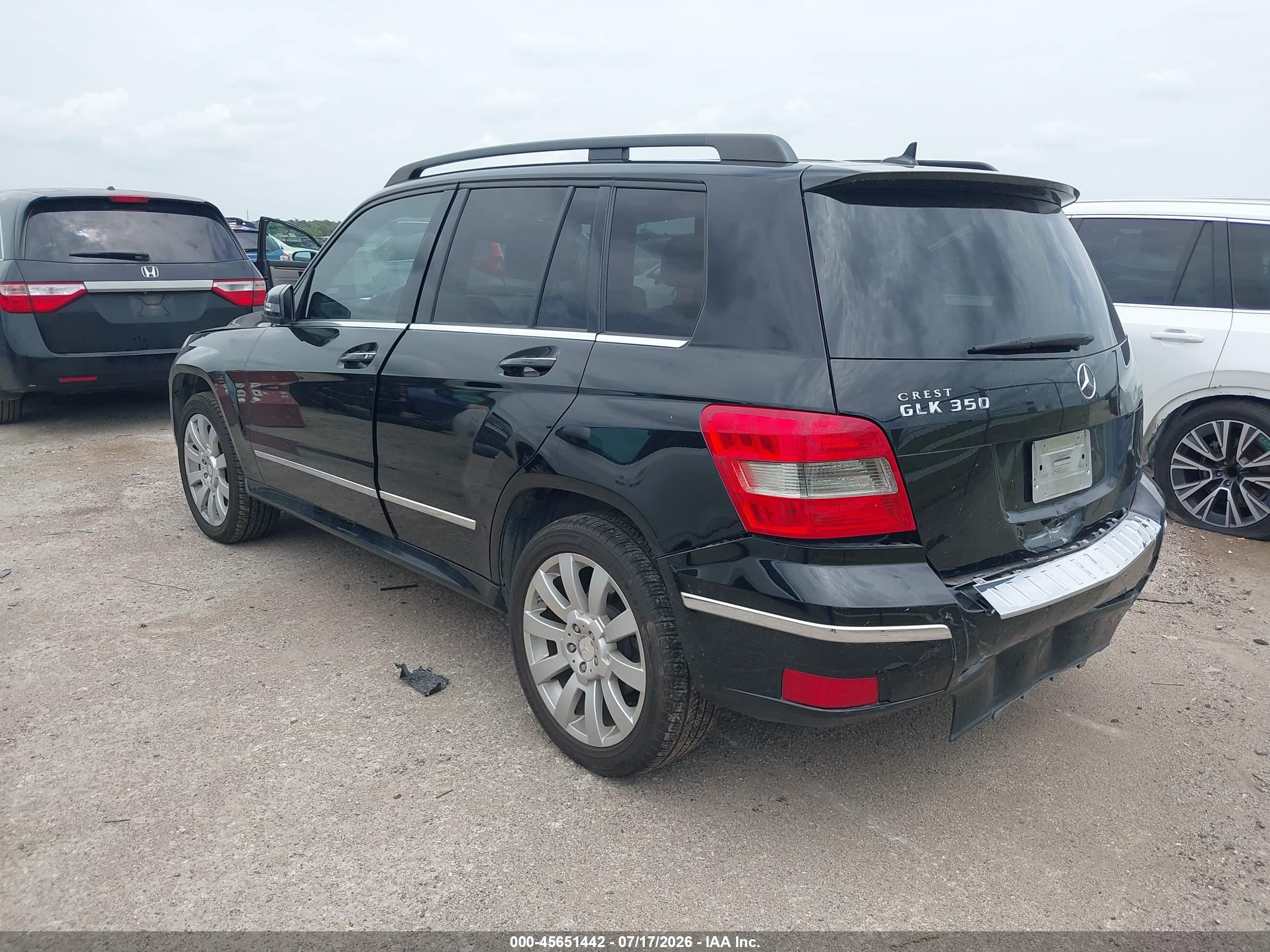 2012 Mercedes-benz Glk 350   Black vin: WDCGG5GB5CF897441