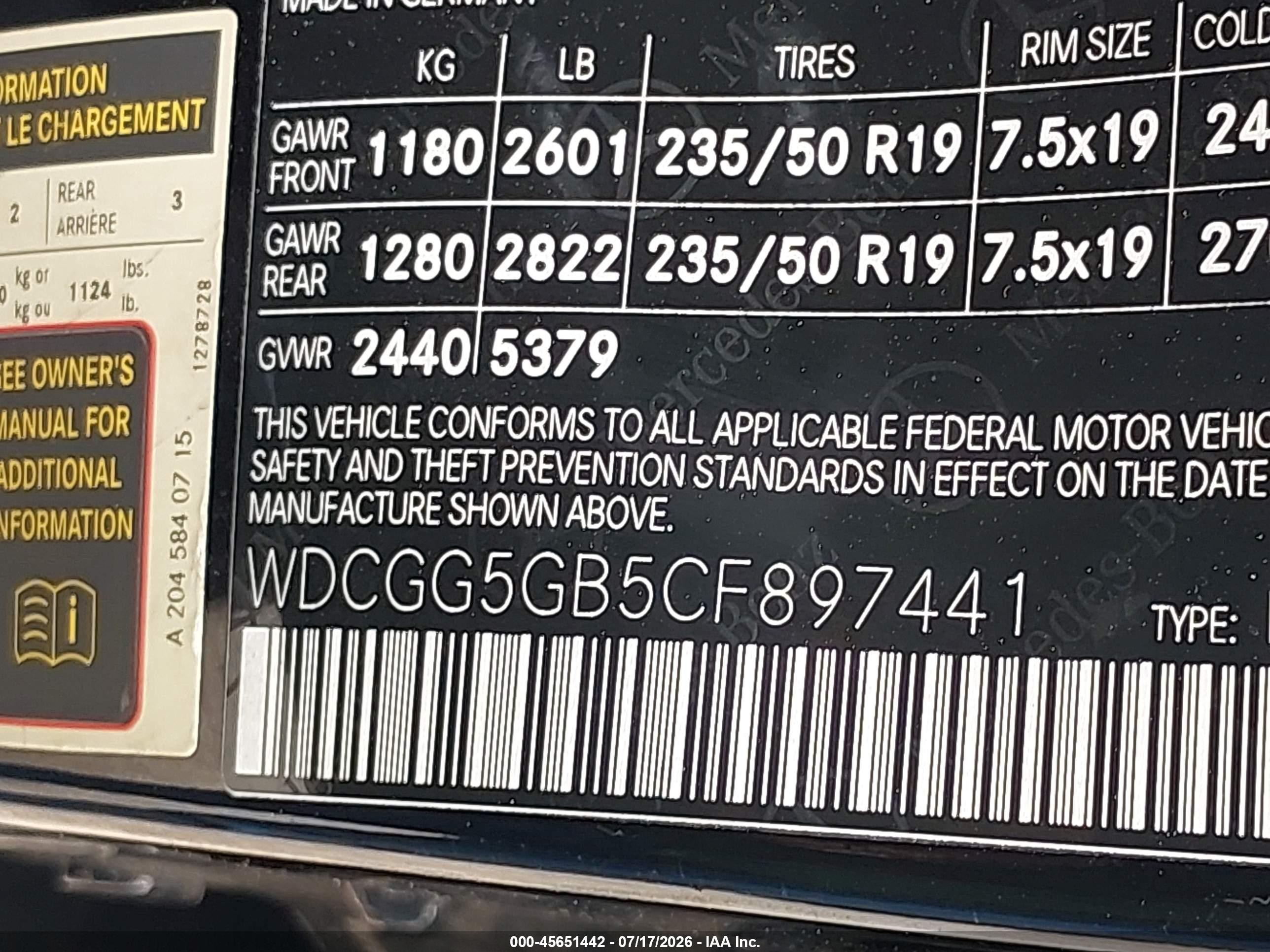 2012 Mercedes-benz Glk 350   Black vin: WDCGG5GB5CF897441