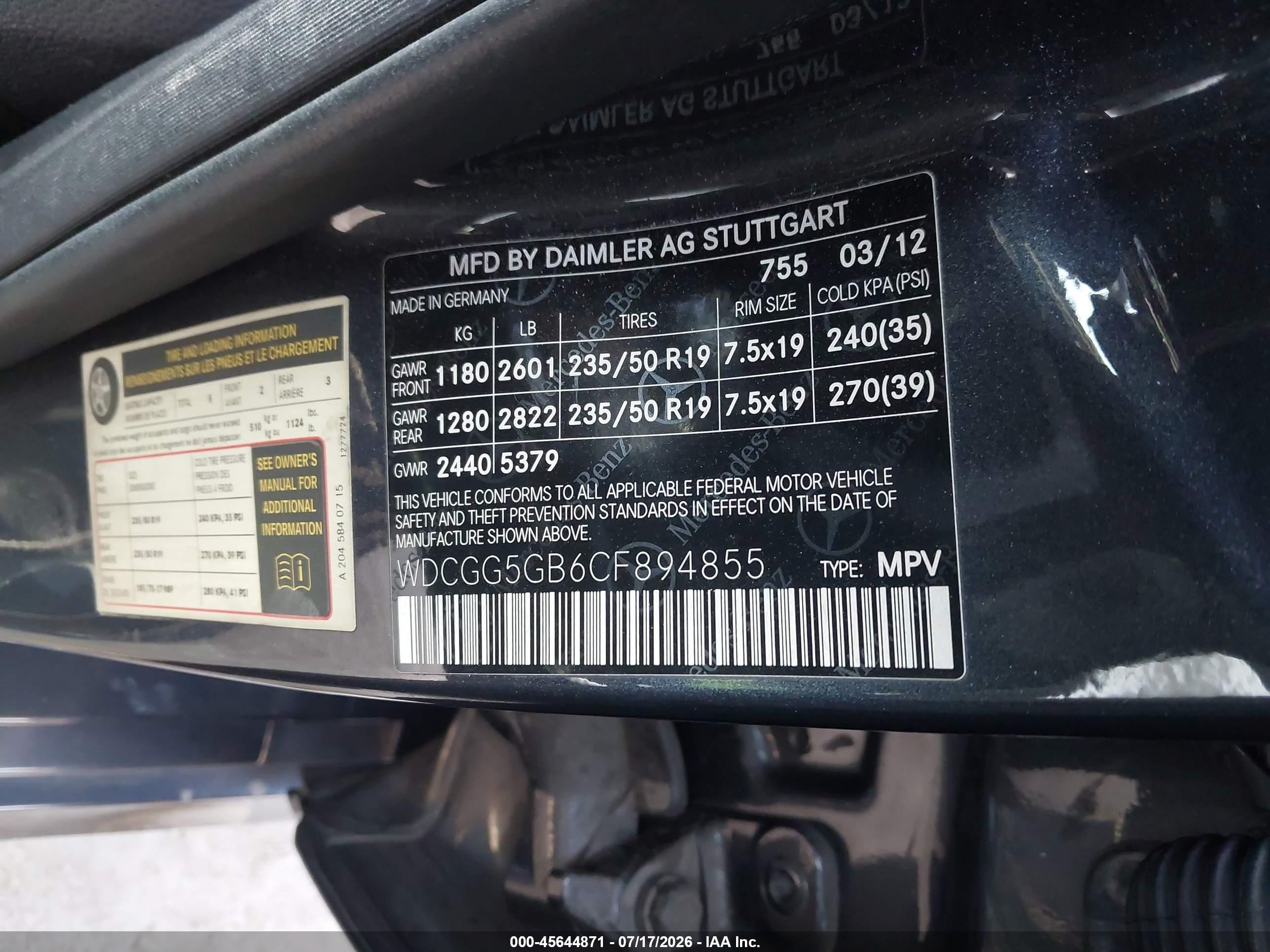 2012 Mercedes-benz Glk 350   Gray vin: WDCGG5GB6CF894855