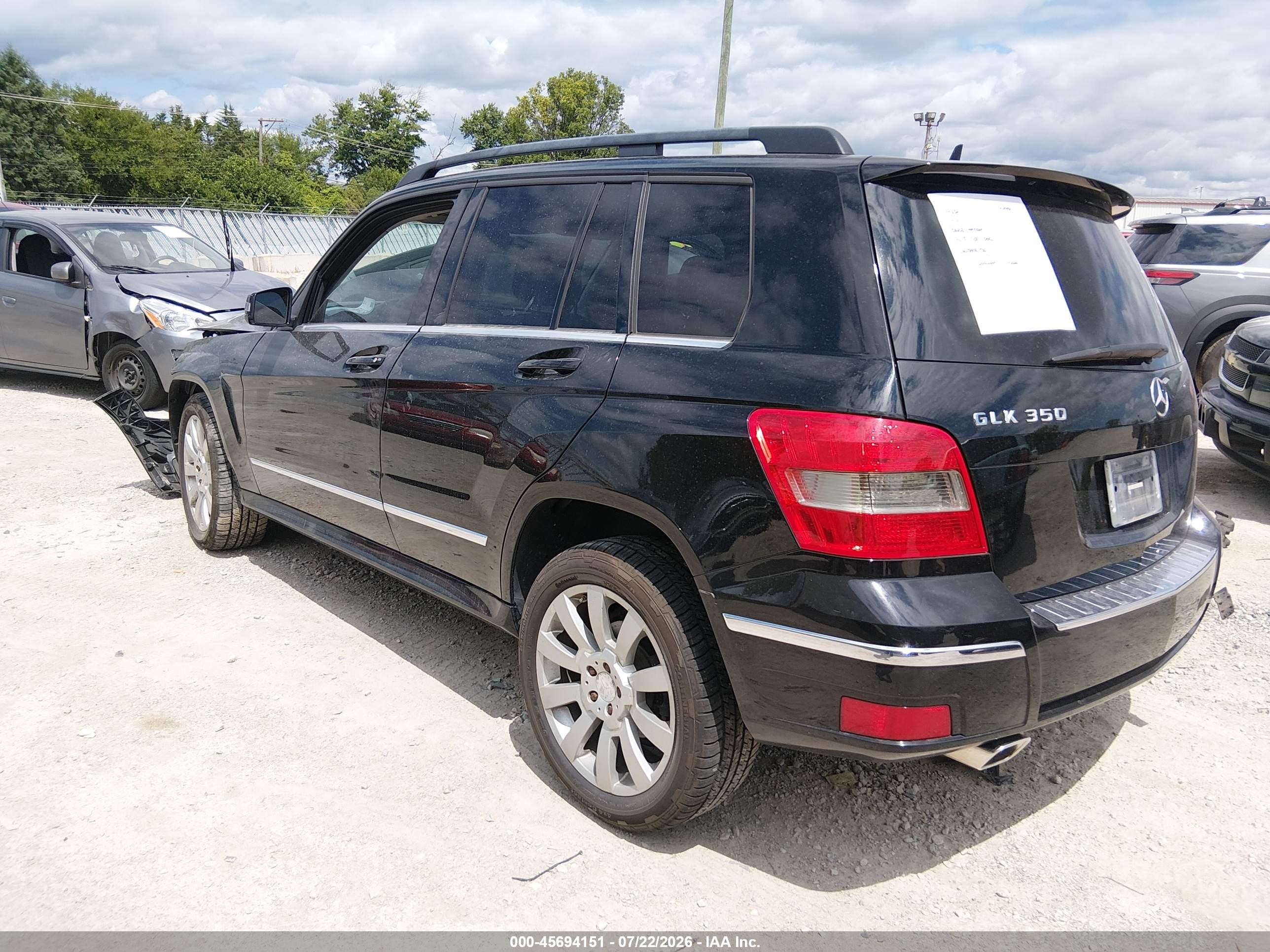 2012 Mercedes-benz Glk 350   Black vin: WDCGG5GB6CF908012