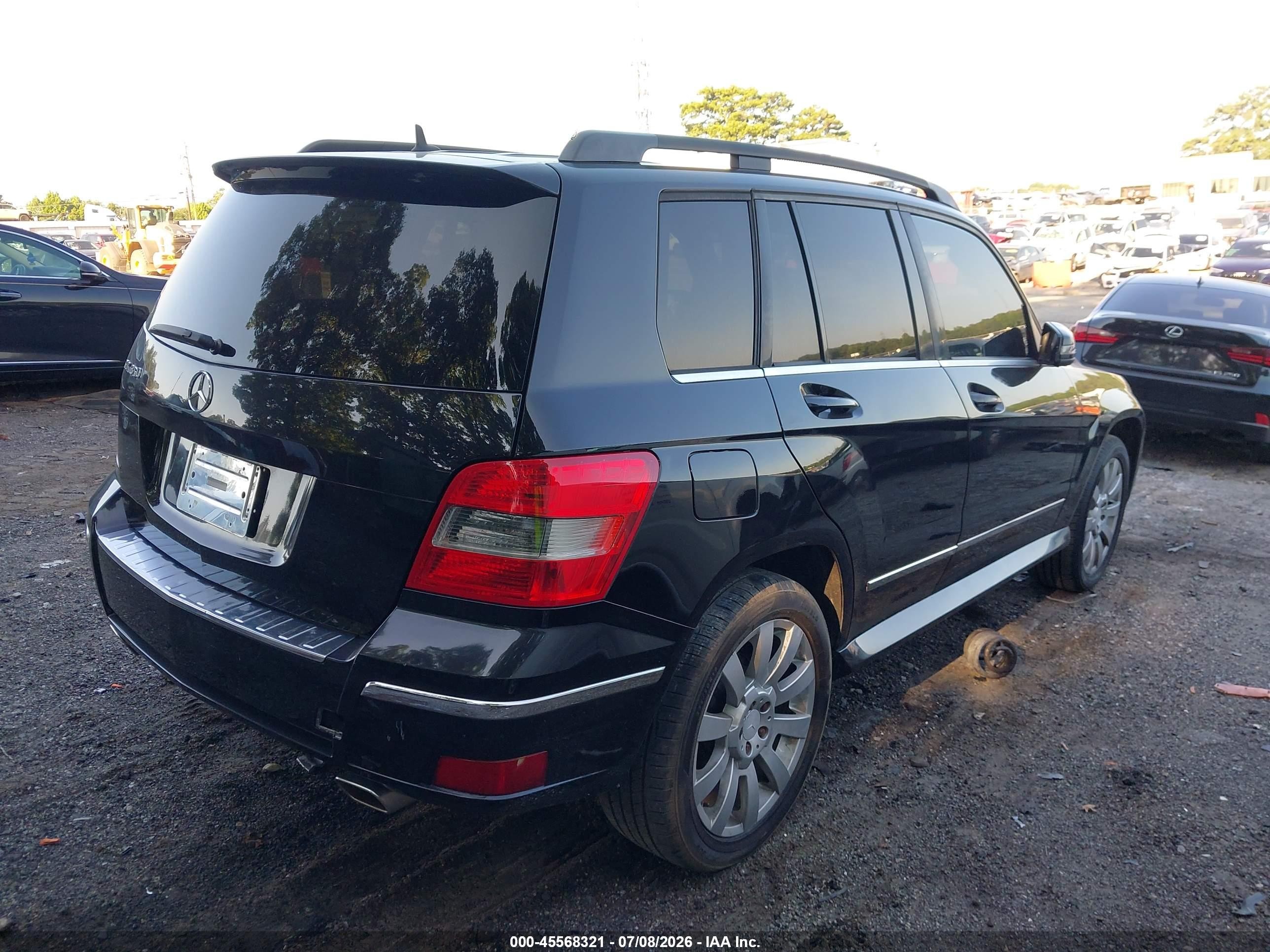 2010 Mercedes-benz Glk 350   Black vin: WDCGG5GB9AF480398
