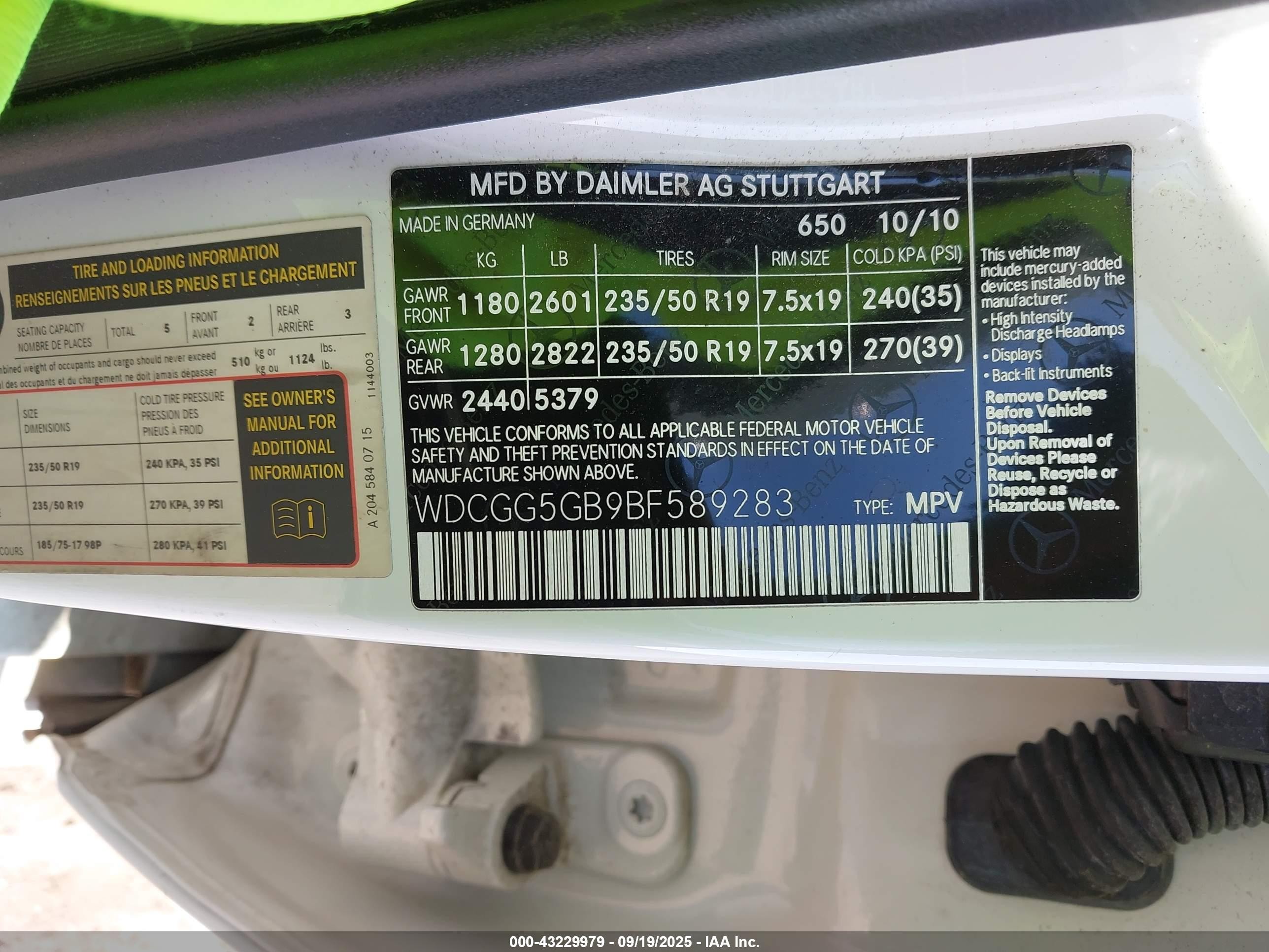 2011 Mercedes-benz Glk 350   Белый vin: WDCGG5GB9BF589283