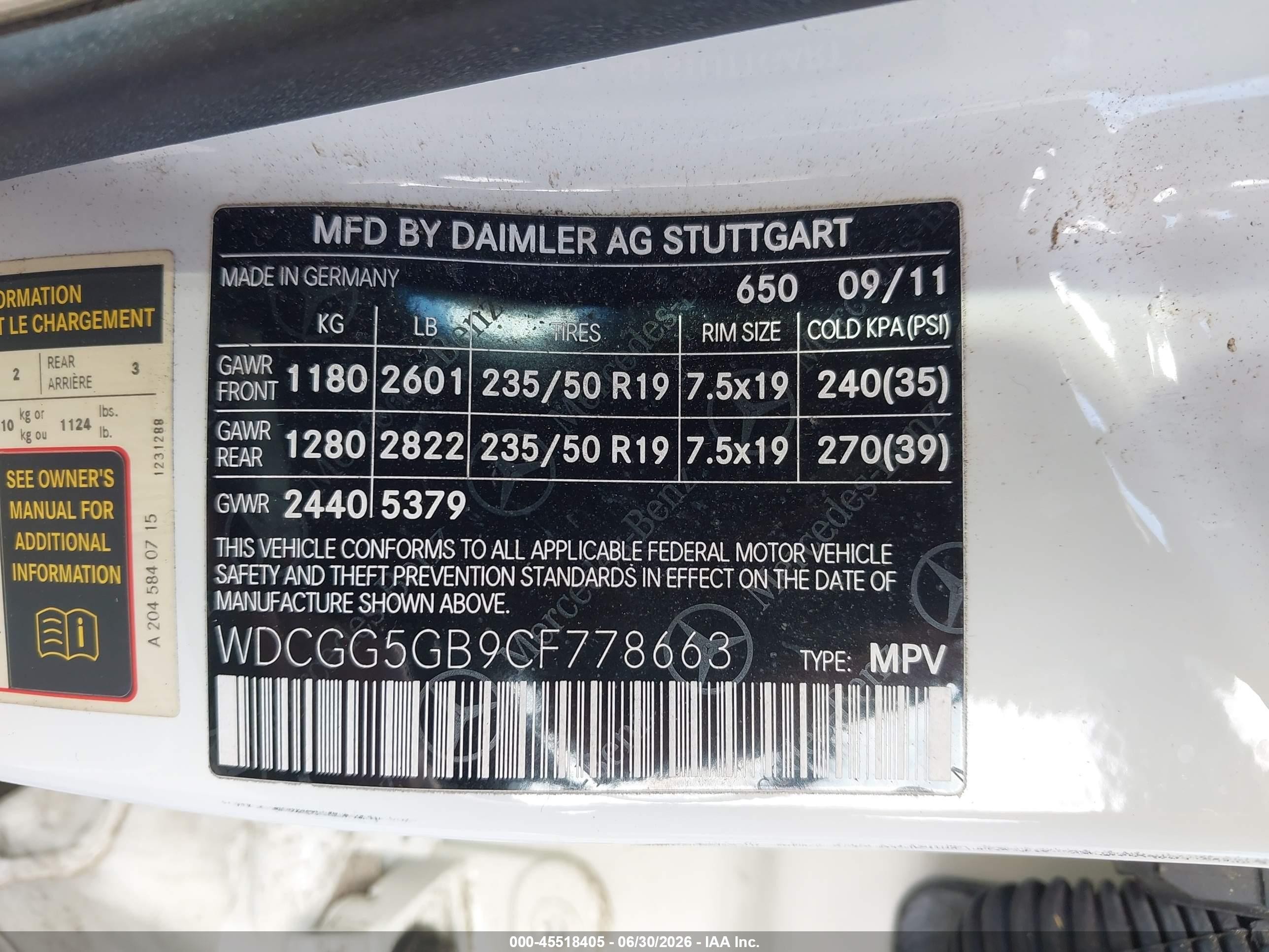 2012 Mercedes-benz Glk 350   White vin: WDCGG5GB9CF778663