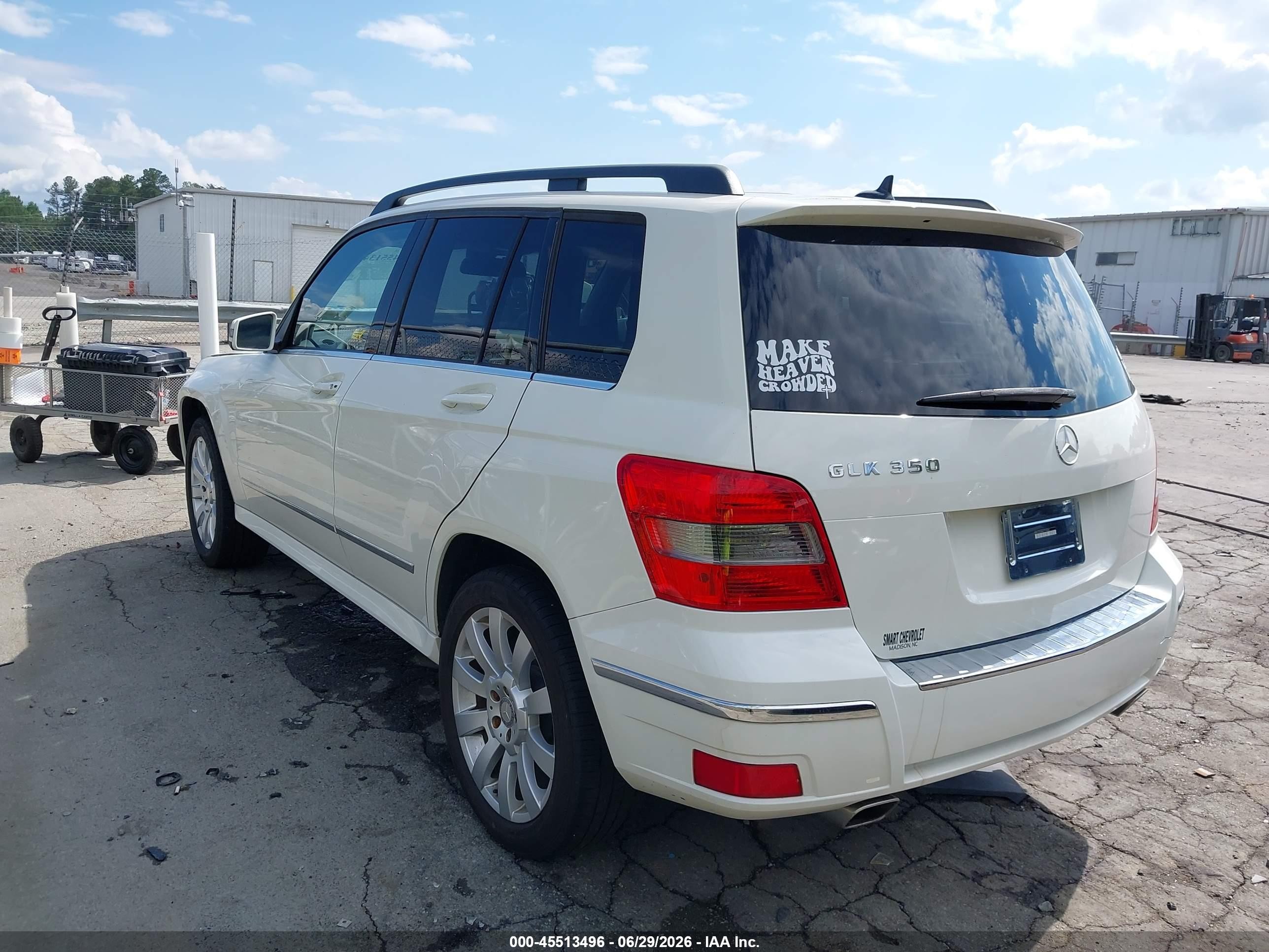 2012 Mercedes-benz Glk 350   White vin: WDCGG5GBXCF778932