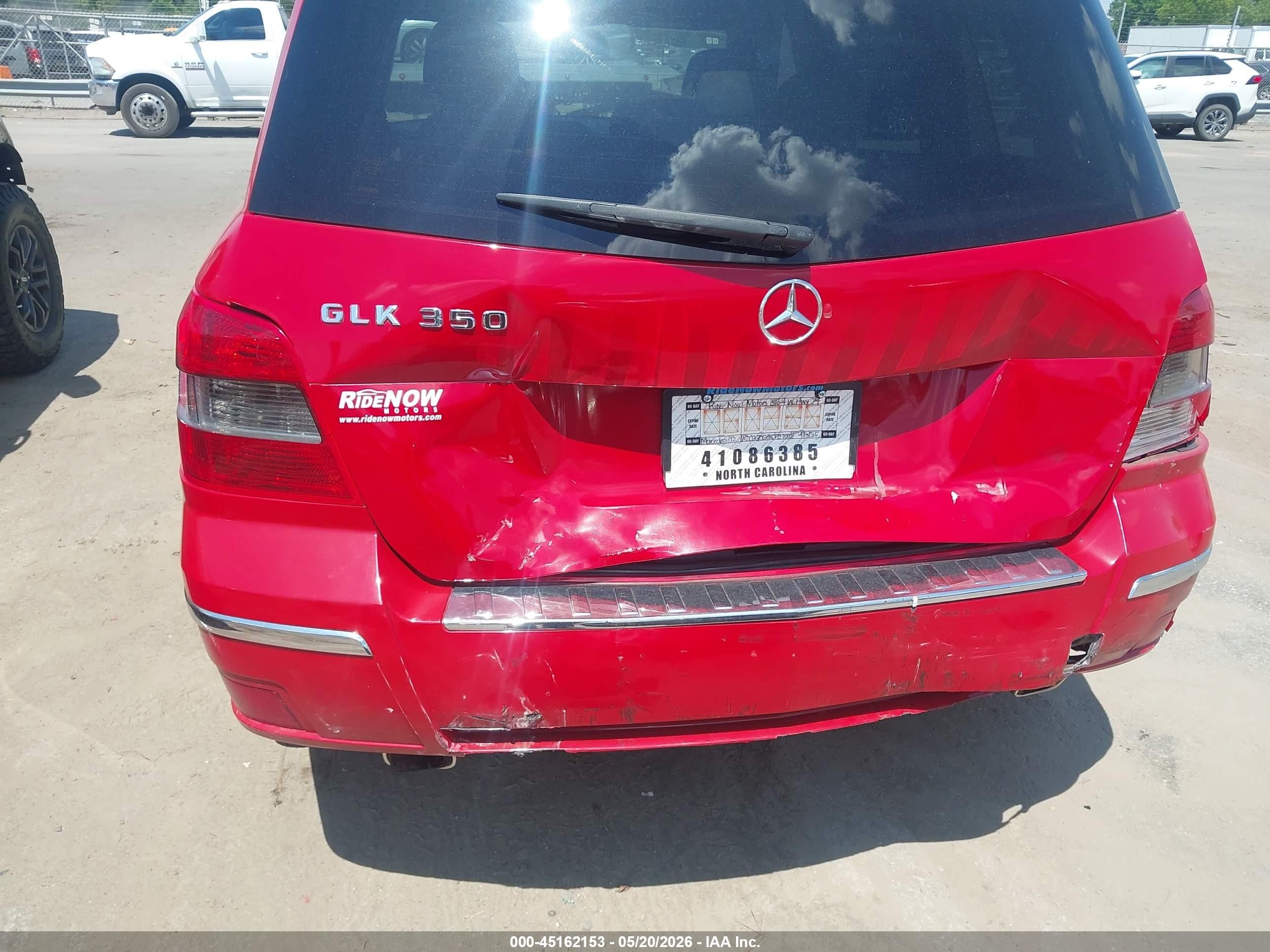 2012 Mercedes-benz Glk 350   Red vin: WDCGG5GBXCF875001