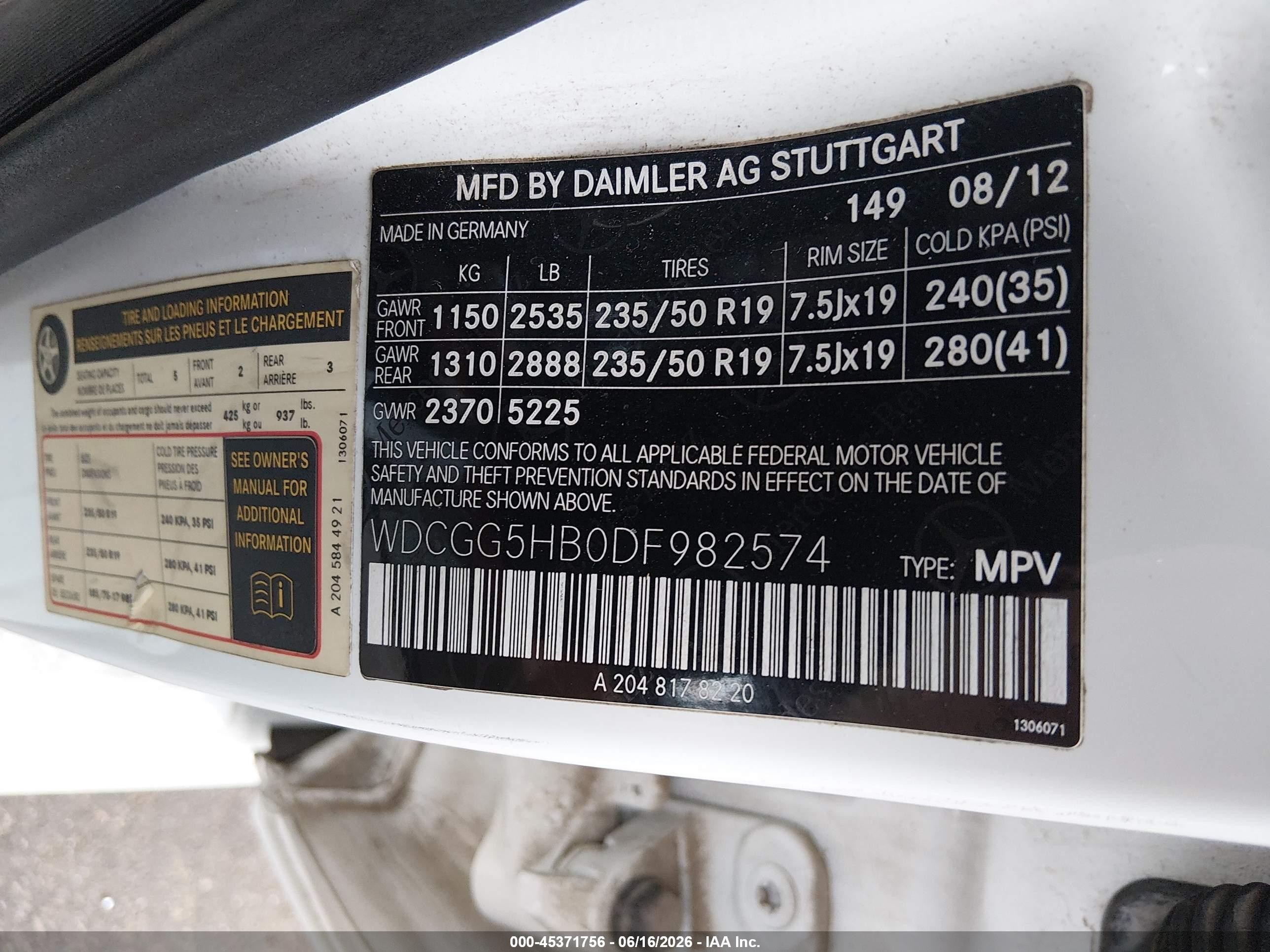 2013 Mercedes-benz Glk 350   White vin: WDCGG5HB0DF982574